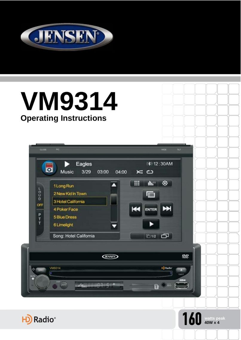 Jensen VM9314 Car Video System User Manual