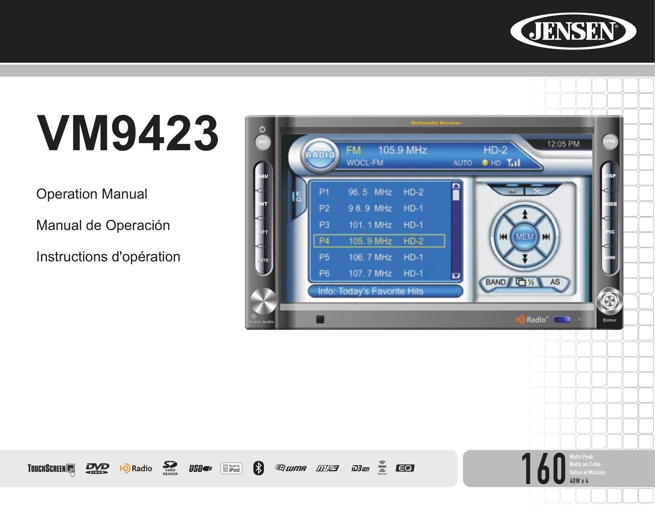 Jensen VM9423 Car Video System User Manual