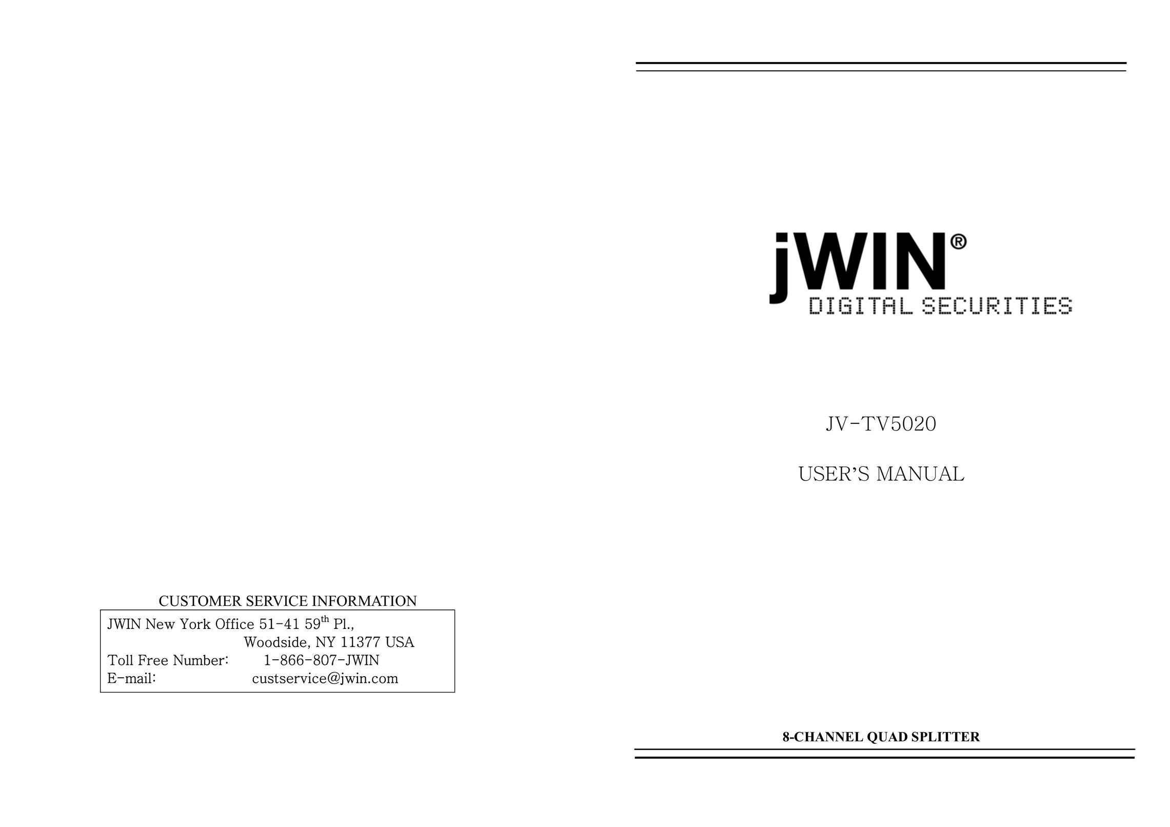 Jwin JV-TV5020 Car Video System User Manual