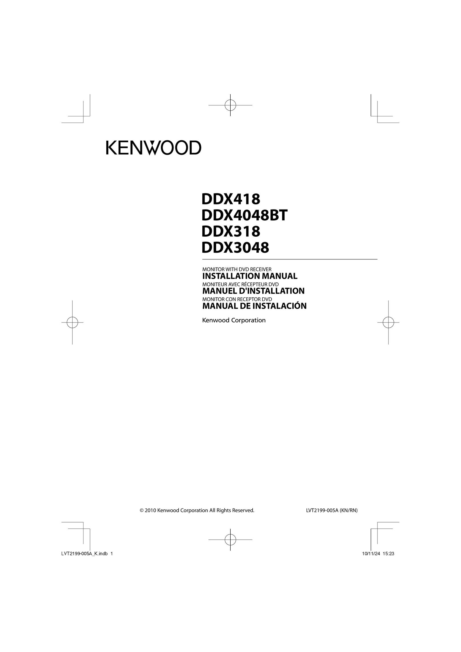 Kenwood DDX418 Car Video System User Manual