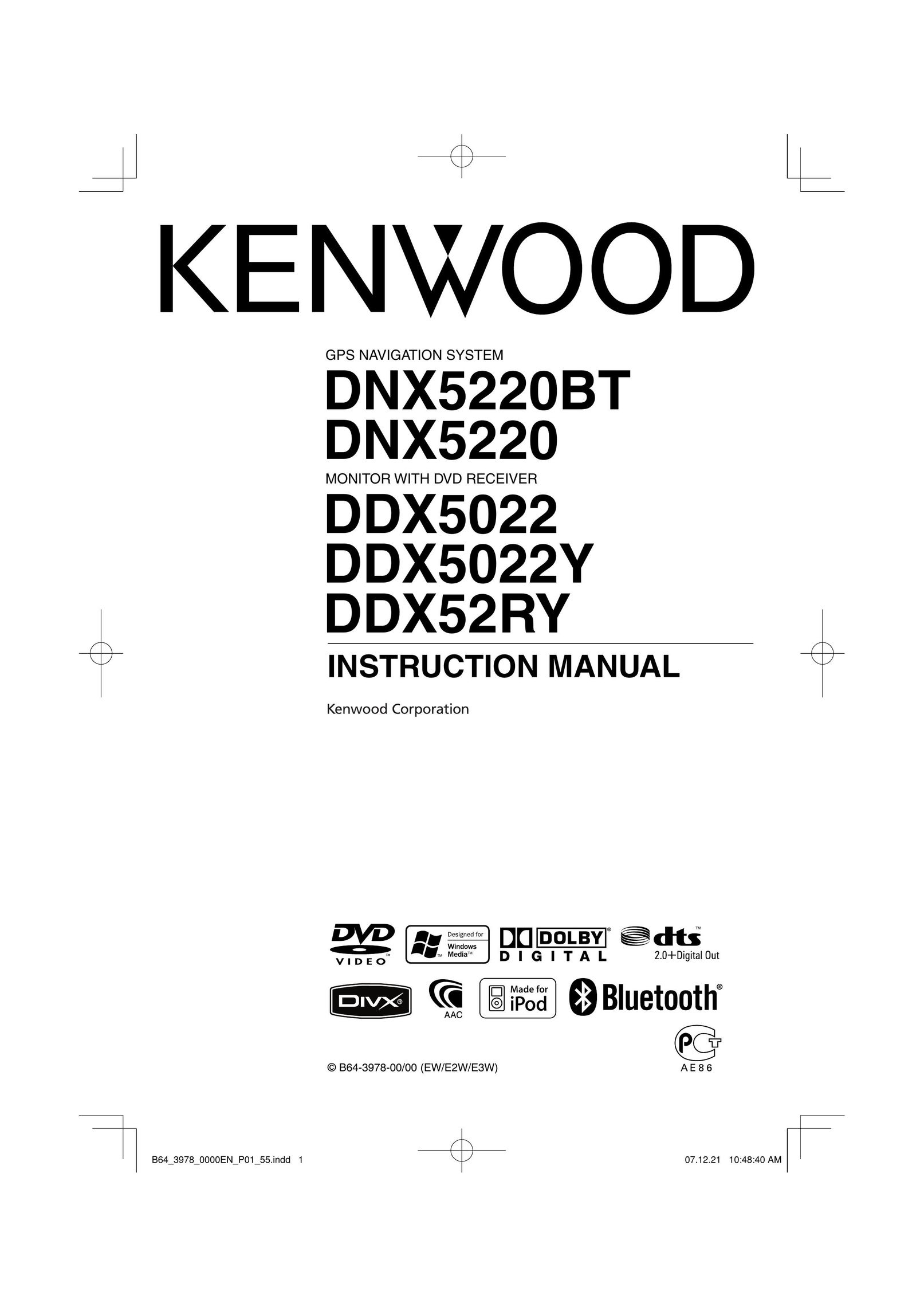 Kenwood DDX5022 Car Video System User Manual