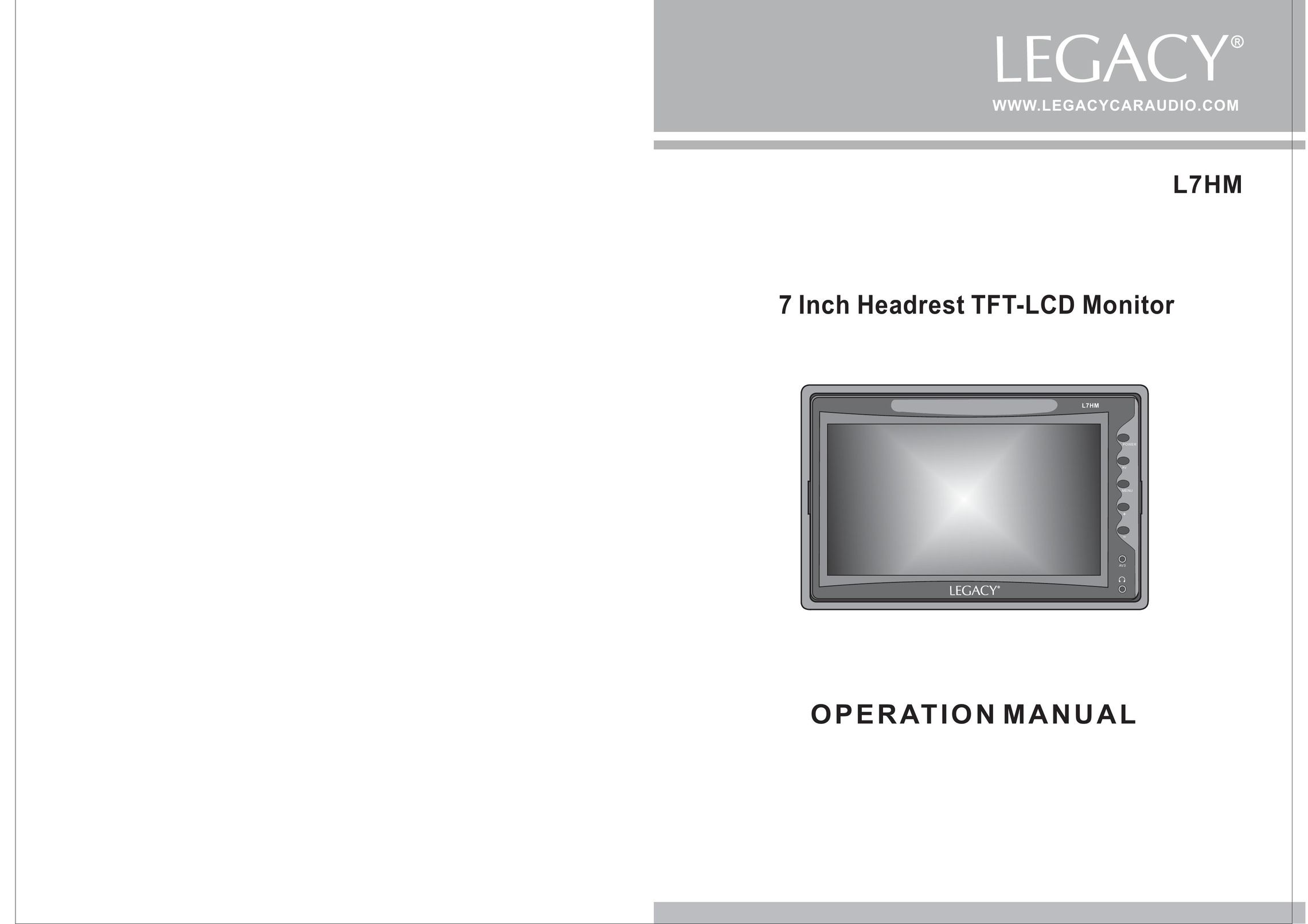 Legacy Car Audio L7HM Car Video System User Manual