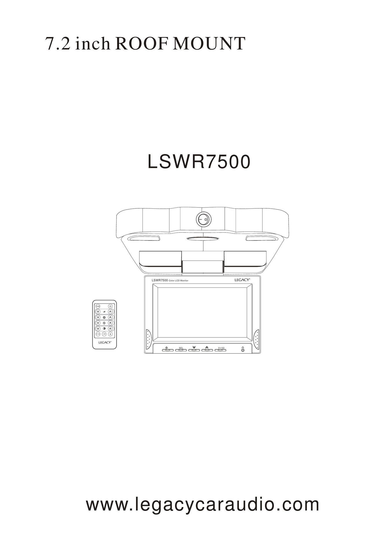 Legacy Car Audio LSWR7500 Car Video System User Manual