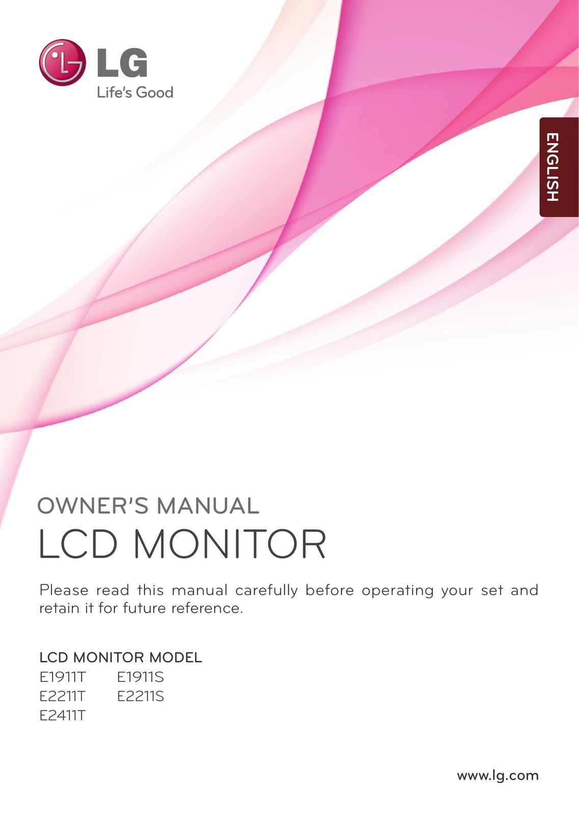 LG Electronics E1911S Car Video System User Manual