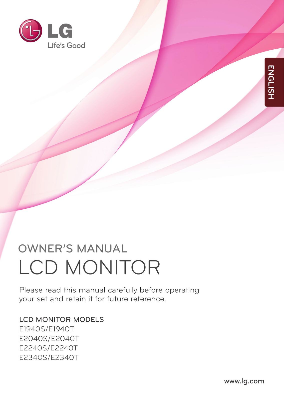 LG Electronics E1940S Car Video System User Manual
