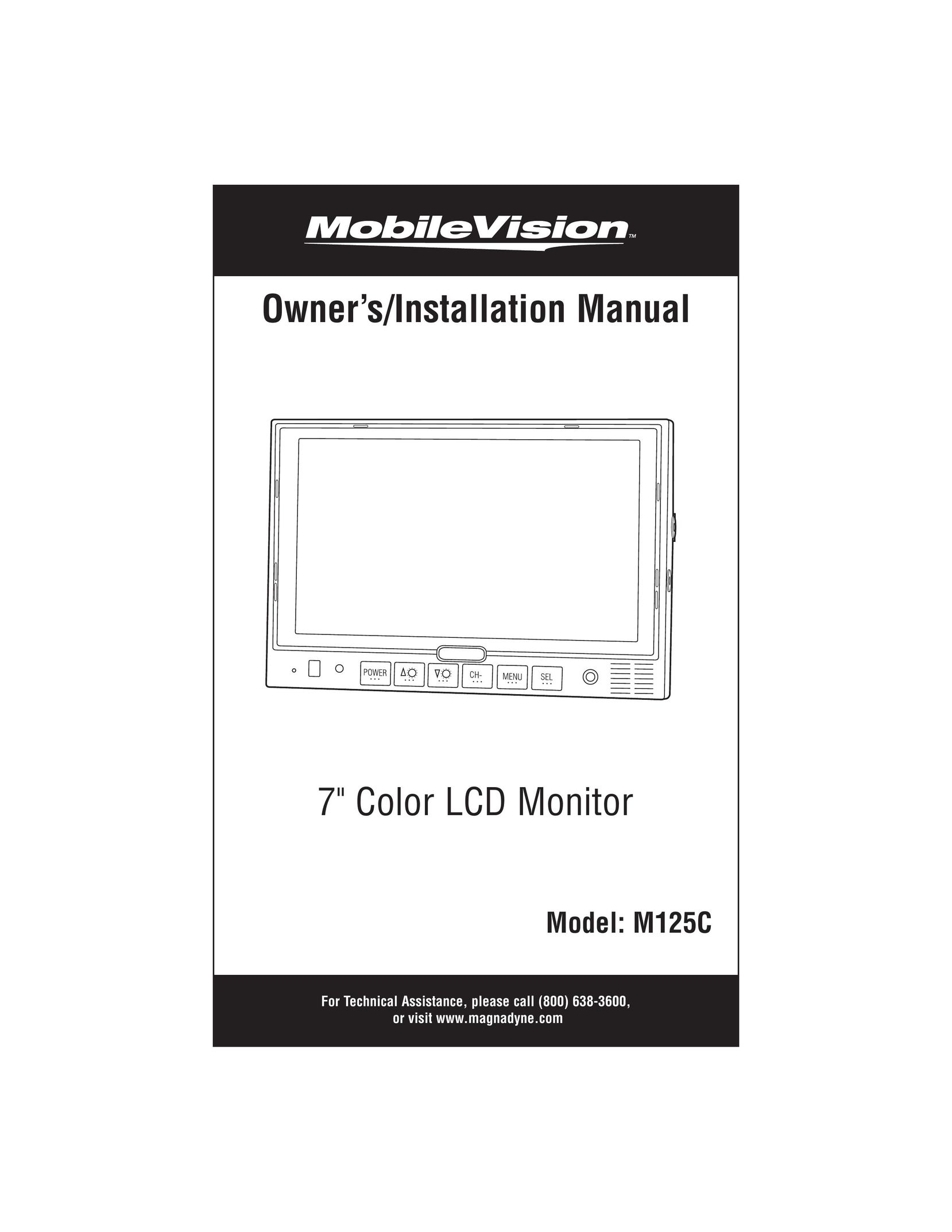 Magnadyne M125C Car Video System User Manual