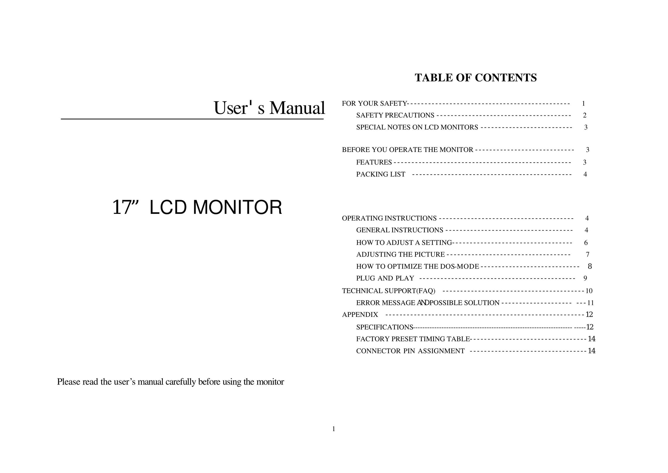 Memorex MM1740 Car Video System User Manual