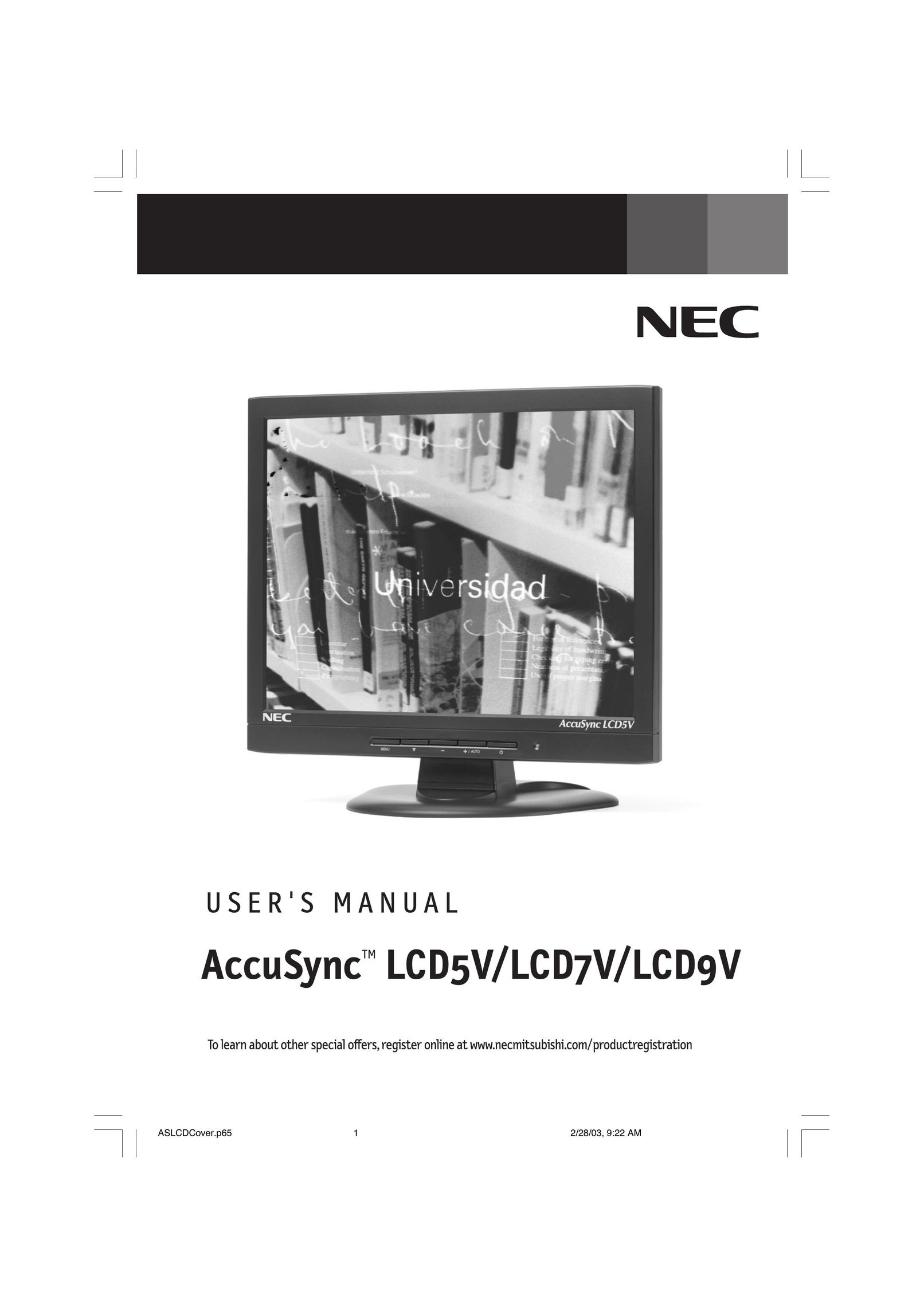 NEC LCD9V Car Video System User Manual
