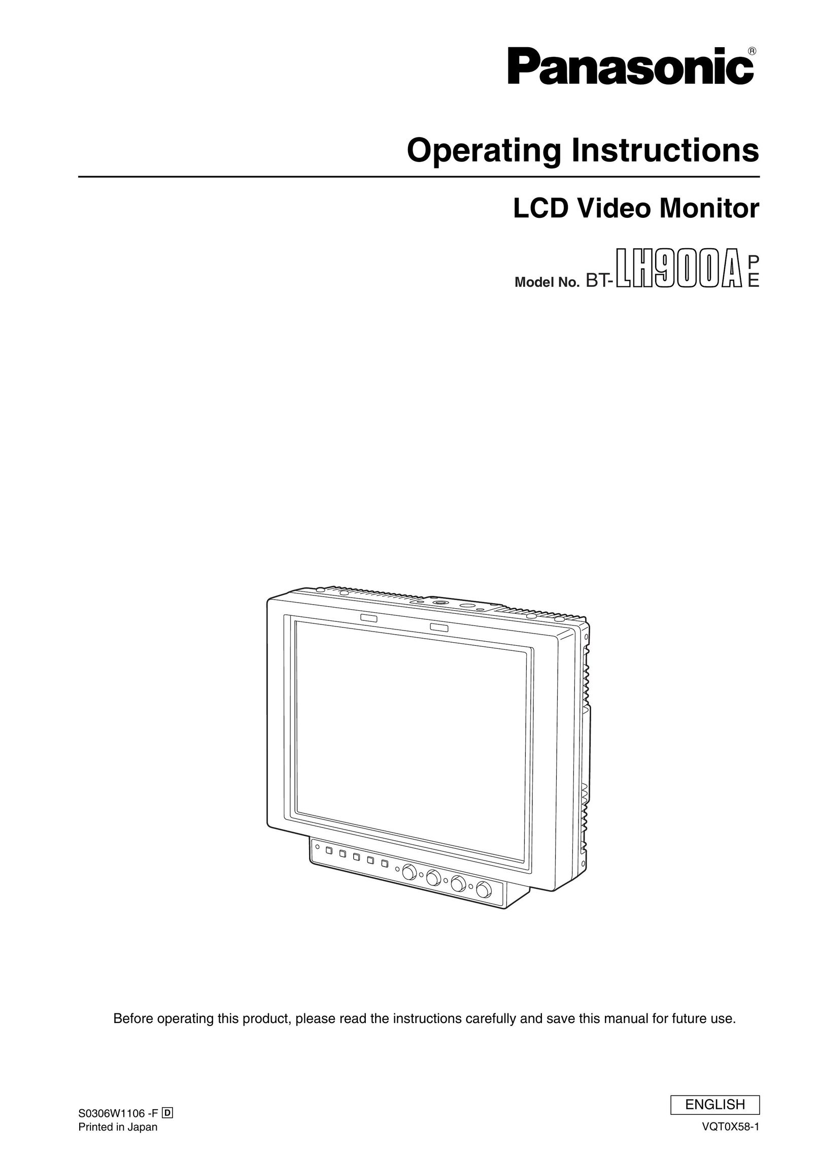 Panasonic BT-LH900A Car Video System User Manual