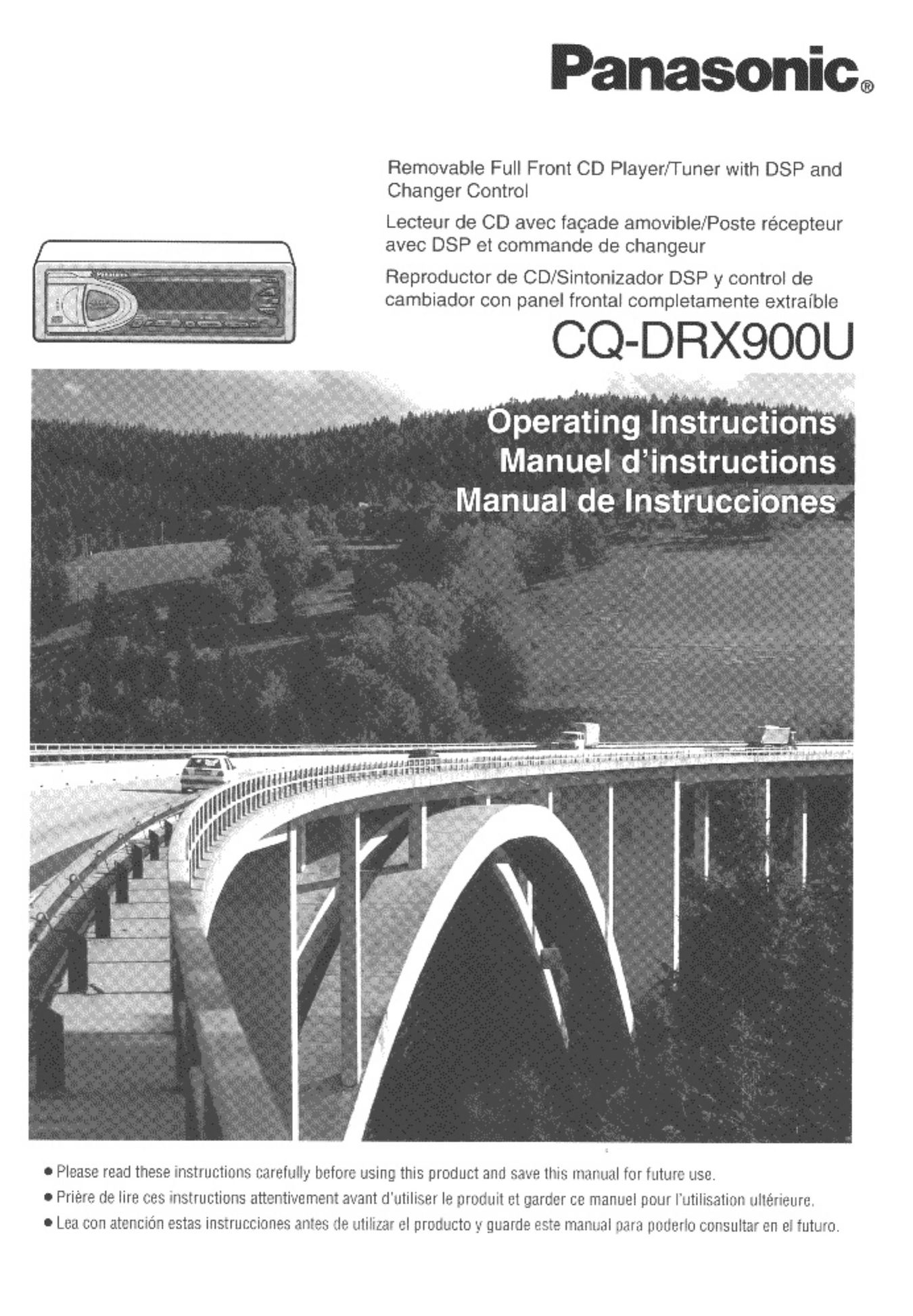 Panasonic CQDRX900U Car Video System User Manual