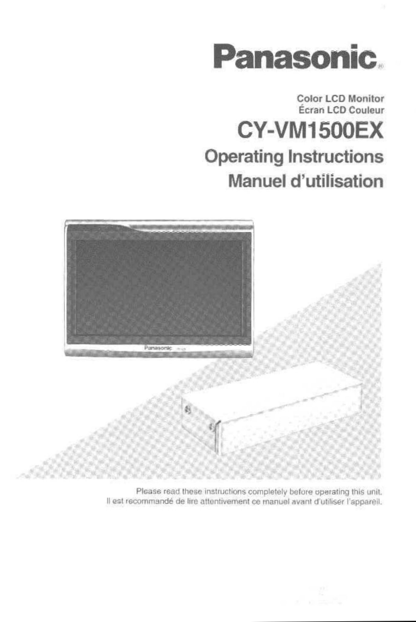 Panasonic CYVM1500EX Car Video System User Manual