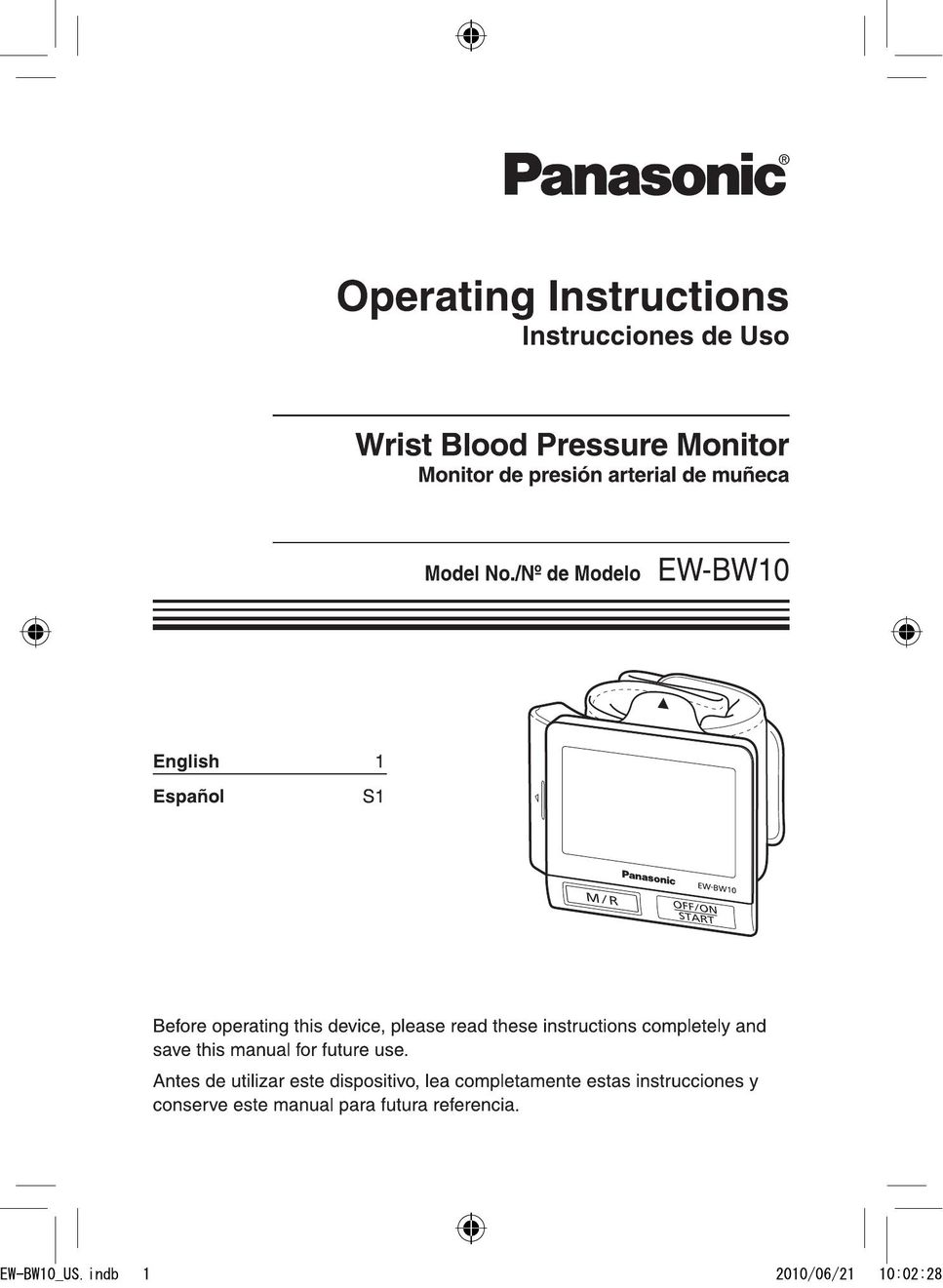 Panasonic EW-BW10 Car Video System User Manual