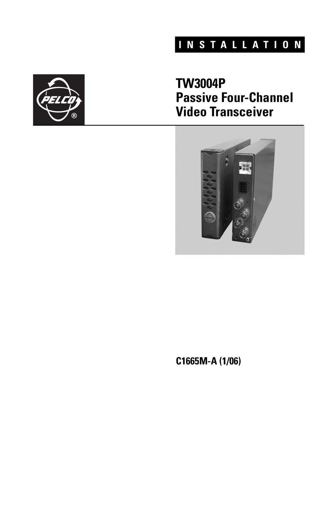 Pelco C1665M-A (1/06) Car Video System User Manual