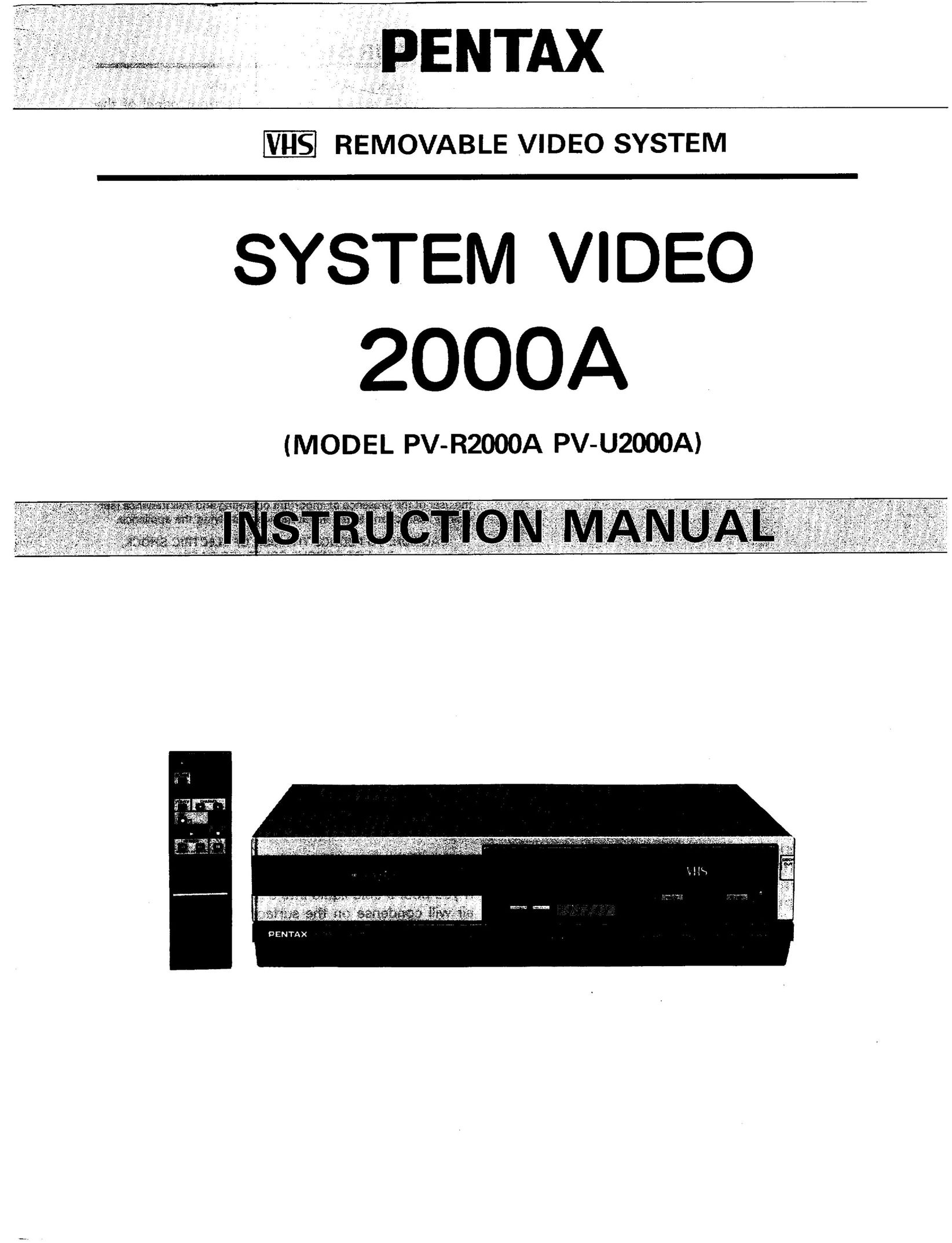 Pentax PV-R2000A Car Video System User Manual