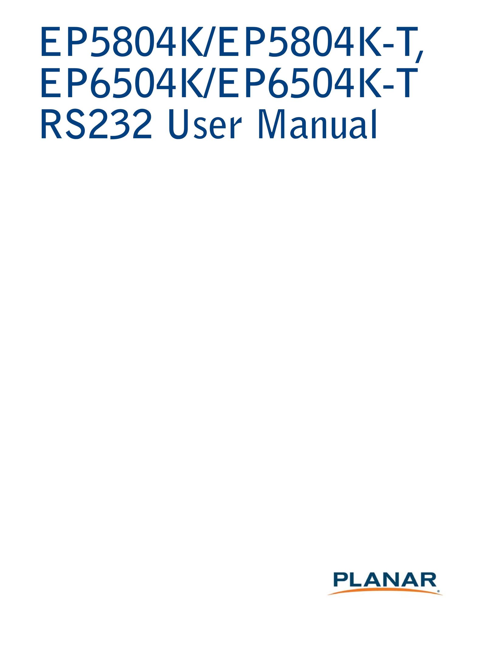 Planar EP5804K/EP5804K-T Car Video System User Manual