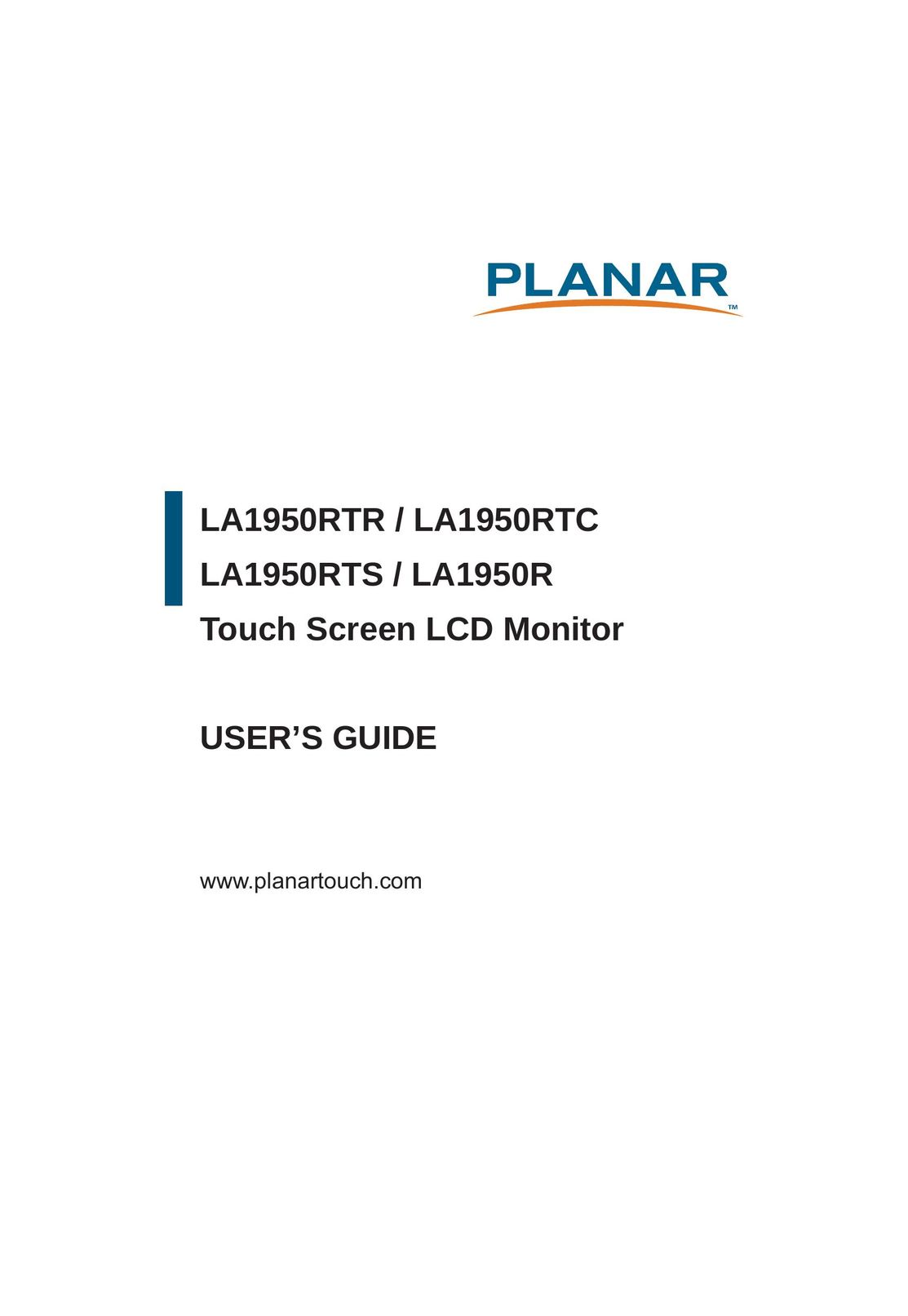 Planar LA1950RTC Car Video System User Manual