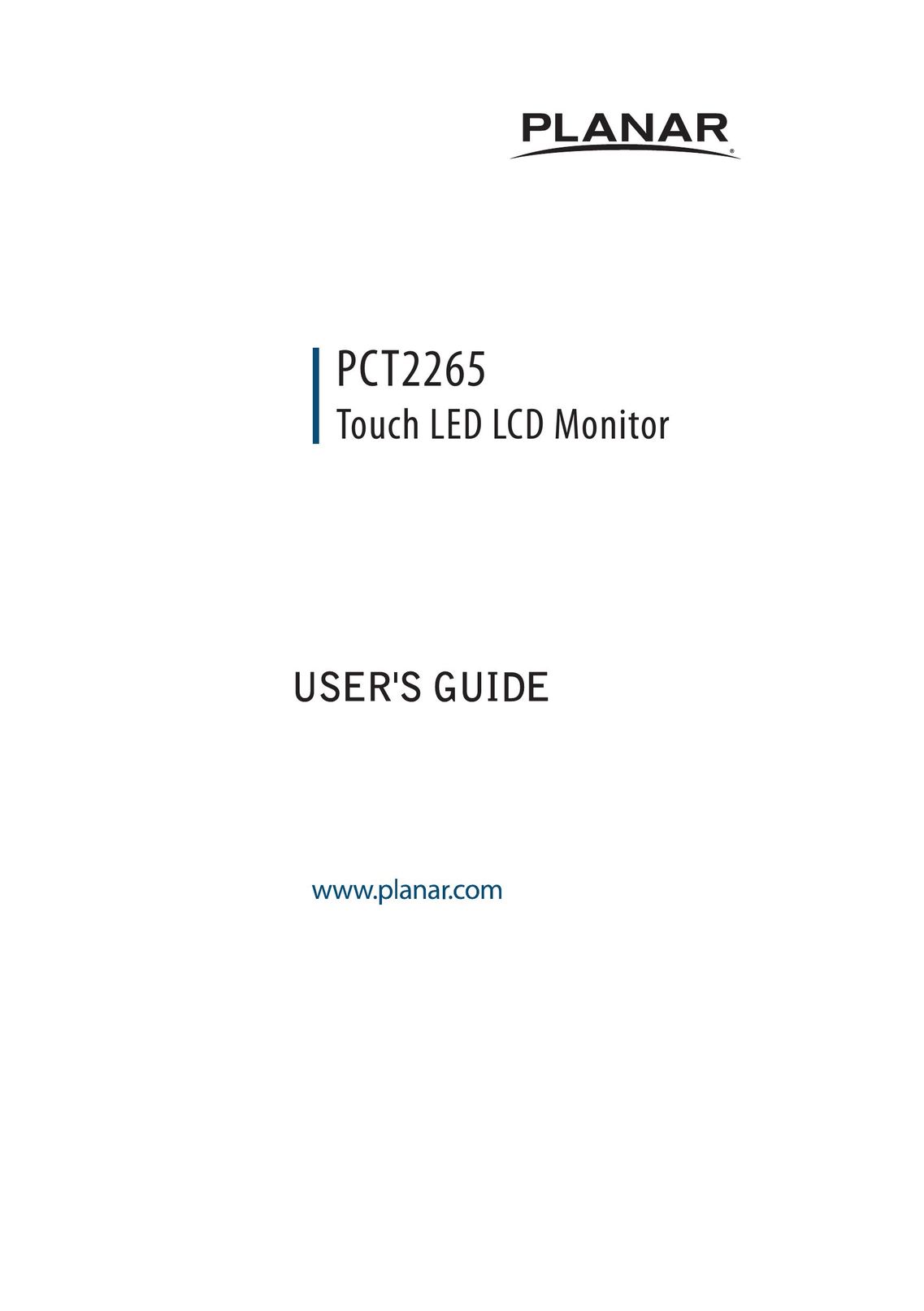 Planar PCT2265 Car Video System User Manual