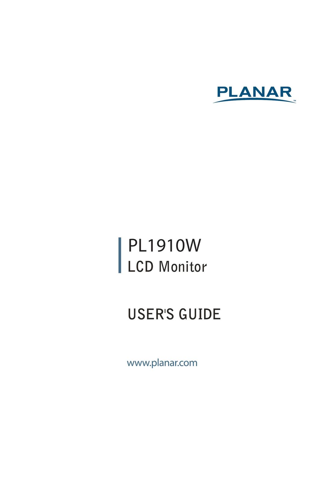 Planar PL1910W Car Video System User Manual