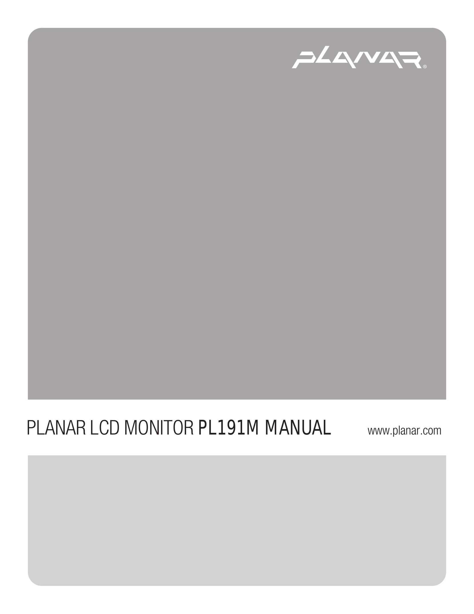 Planar pl191m Car Video System User Manual