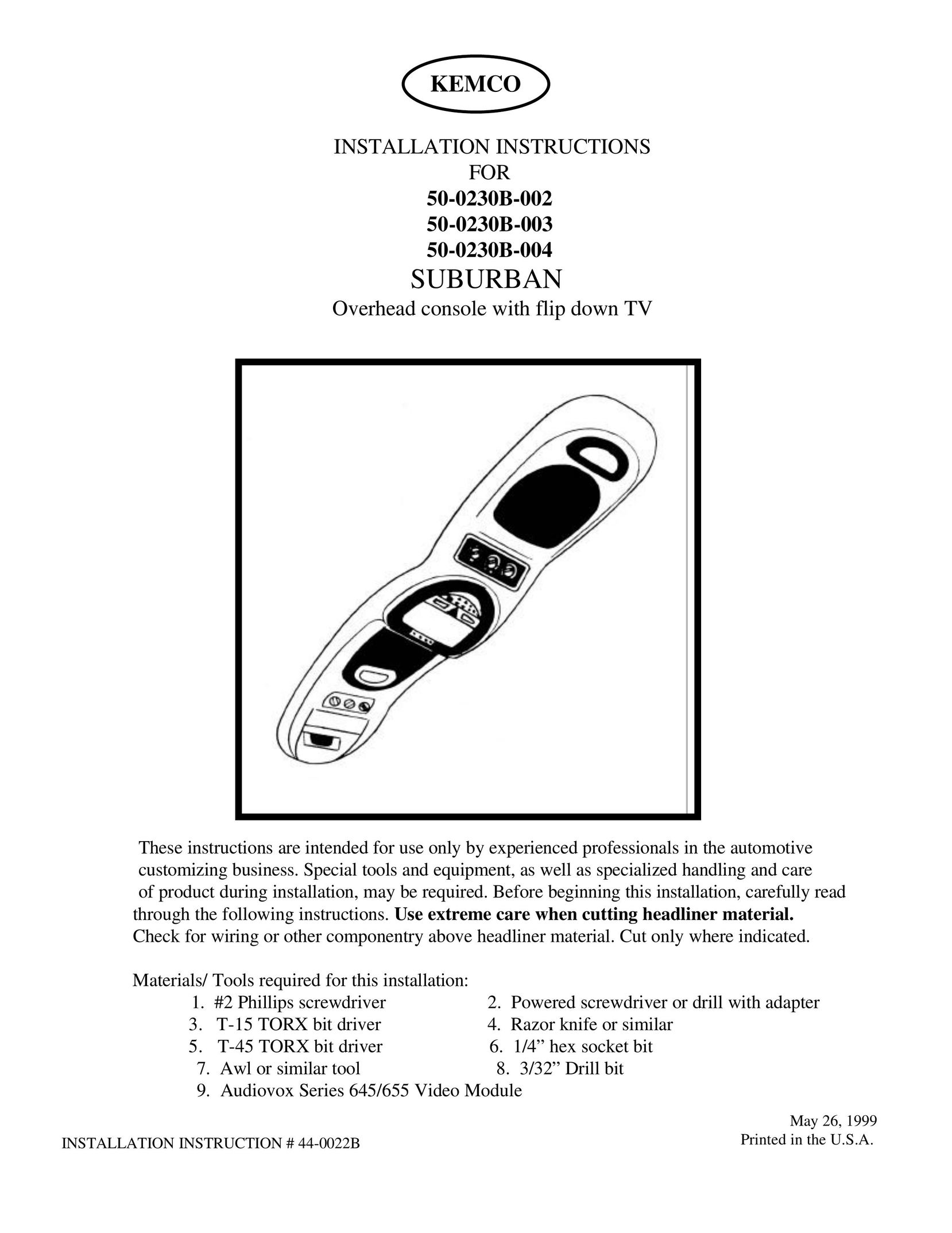 Plantronics 50-0230B-003 Car Video System User Manual