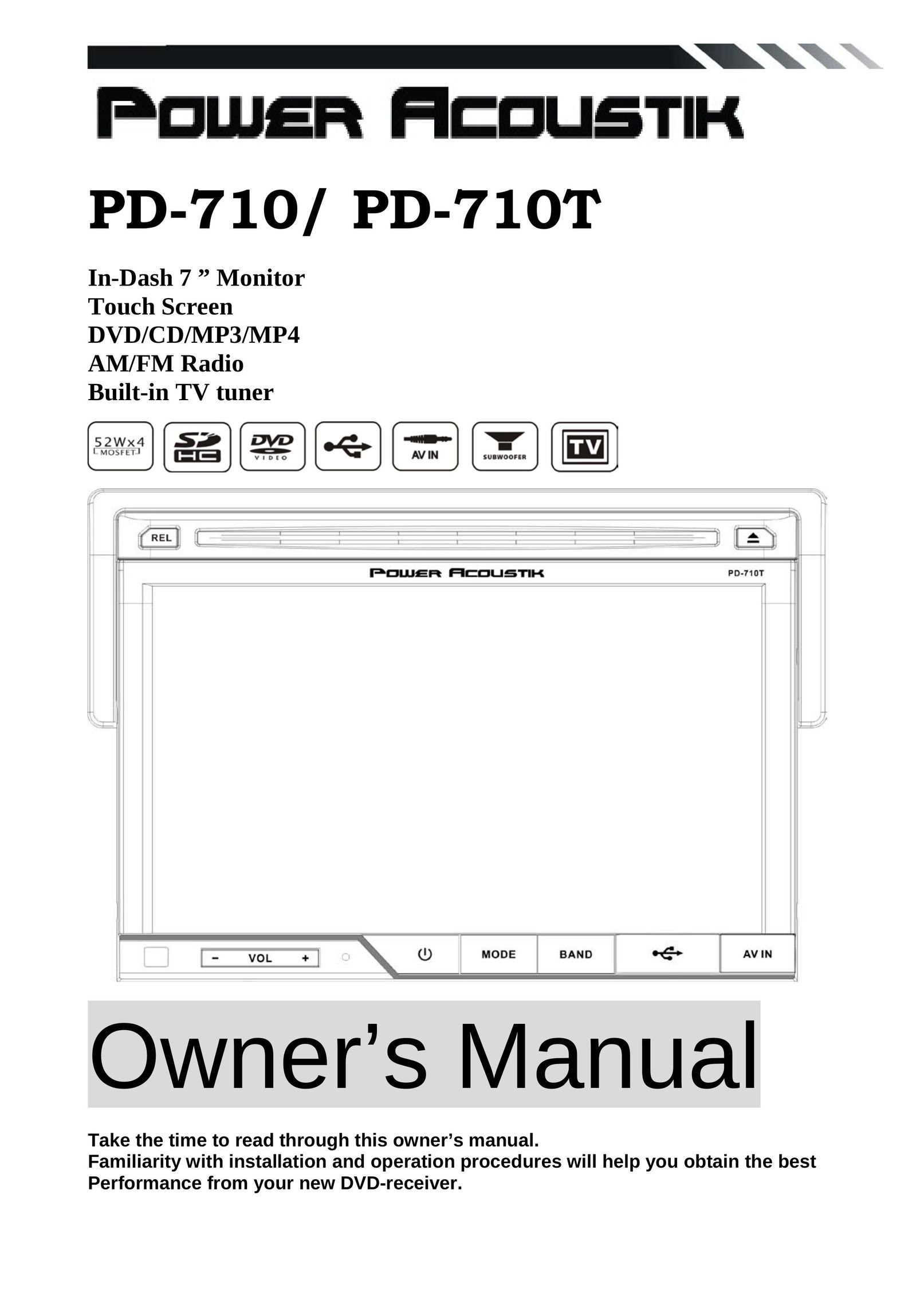 Power Acoustik PD-710 Car Video System User Manual