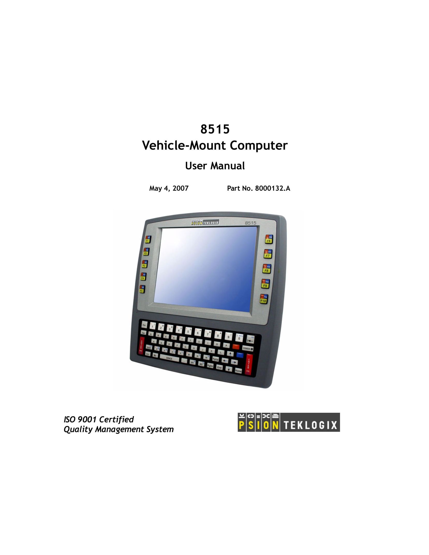 Psion Teklogix 8515 Car Video System User Manual