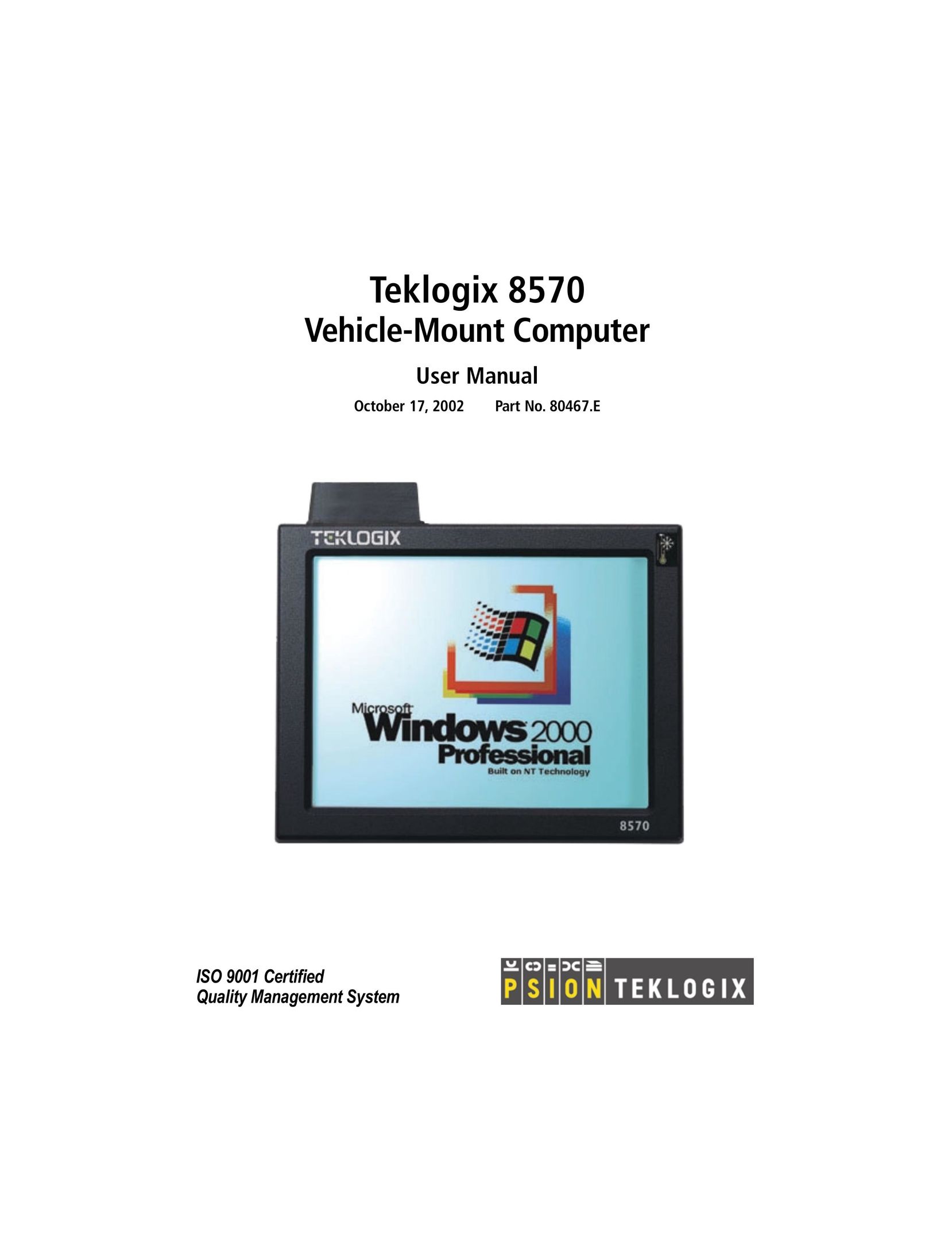 Psion Teklogix 8570 Car Video System User Manual