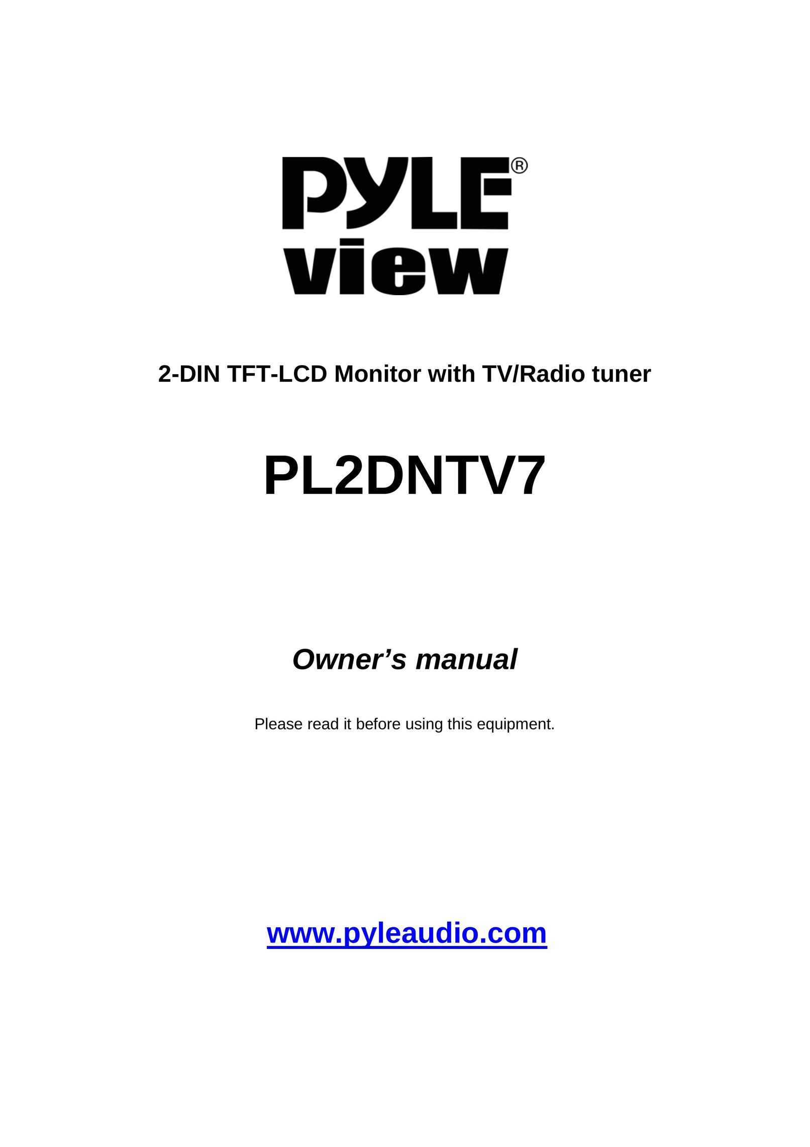 PYLE Audio PL2DNTV7 Car Video System User Manual