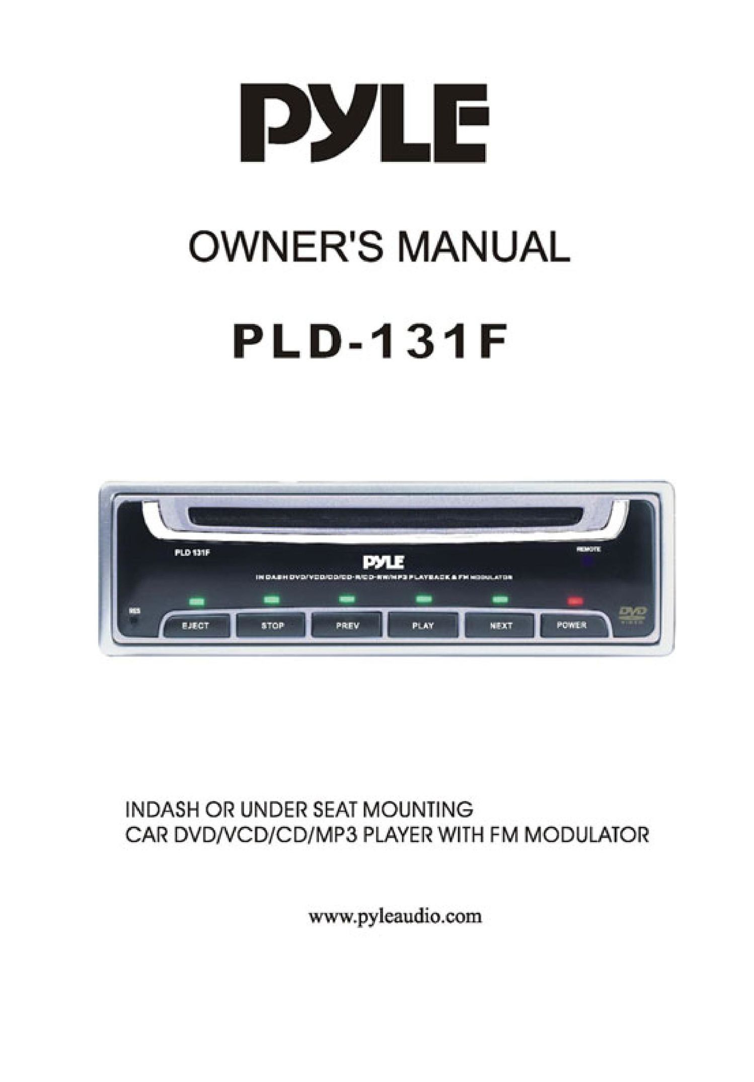 PYLE Audio PLD-131F Car Video System User Manual