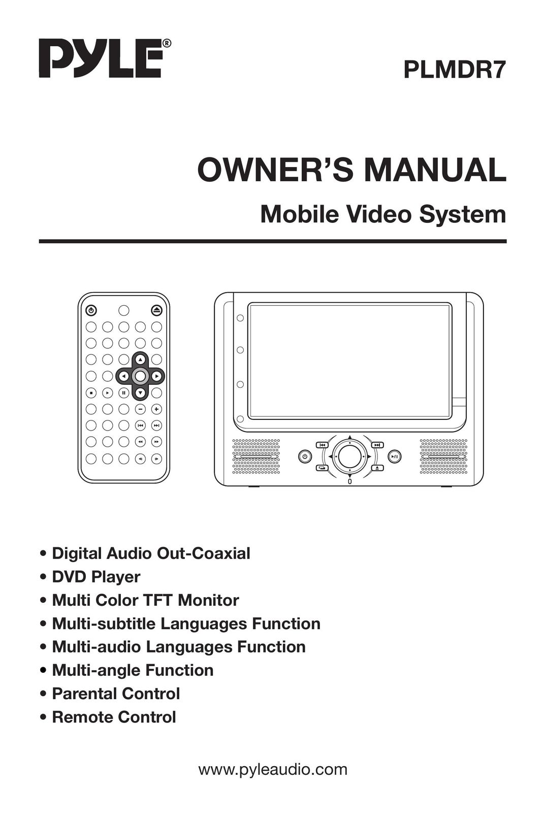 PYLE Audio PLMDR7 Car Video System User Manual