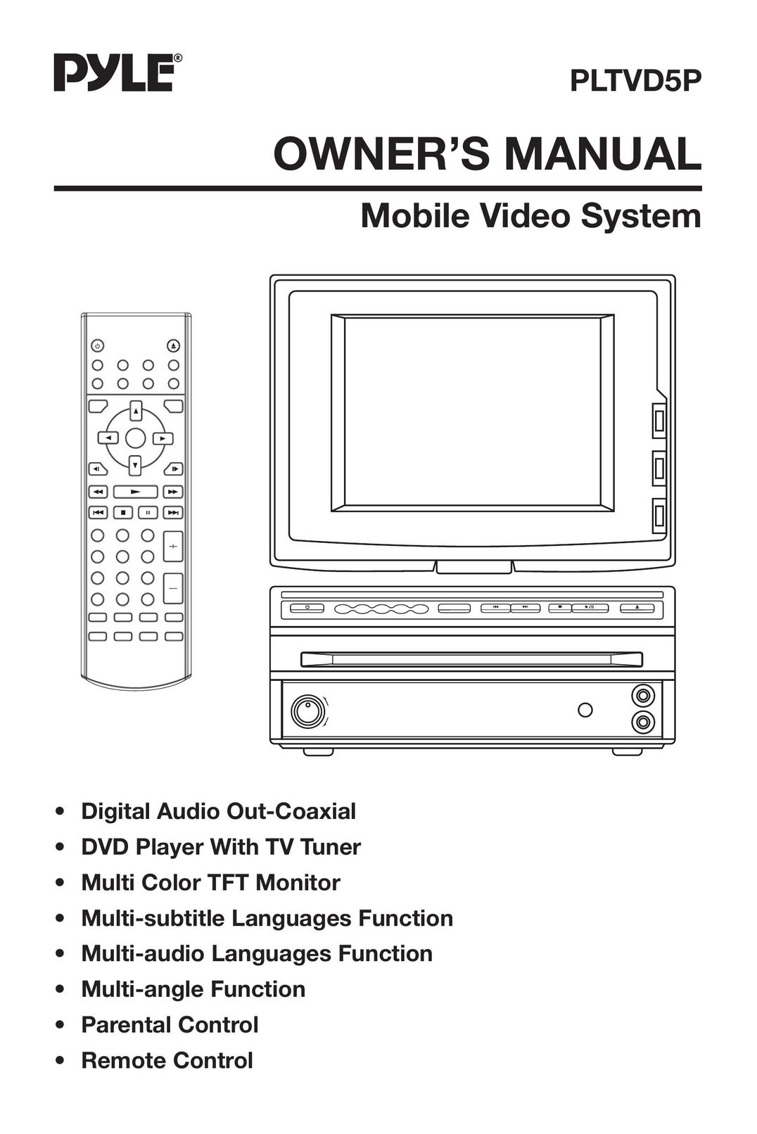 PYLE Audio PLTVD5P Car Video System User Manual