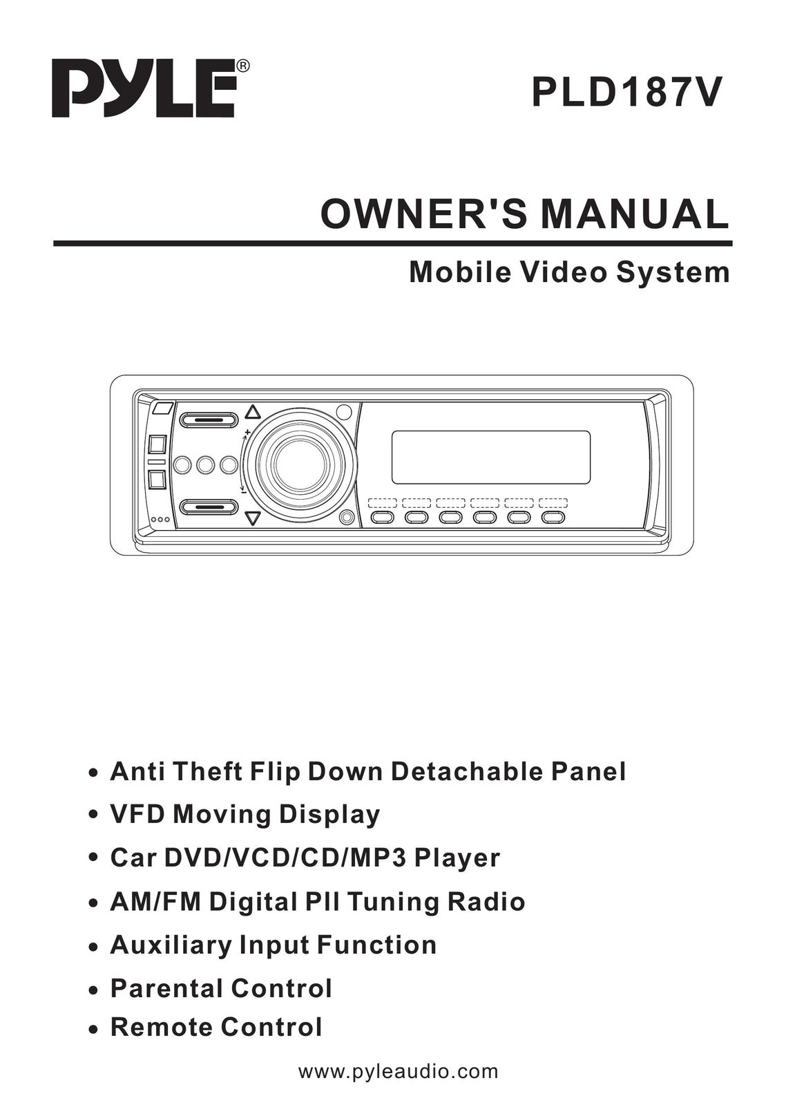Radio Shack PLD187V Car Video System User Manual