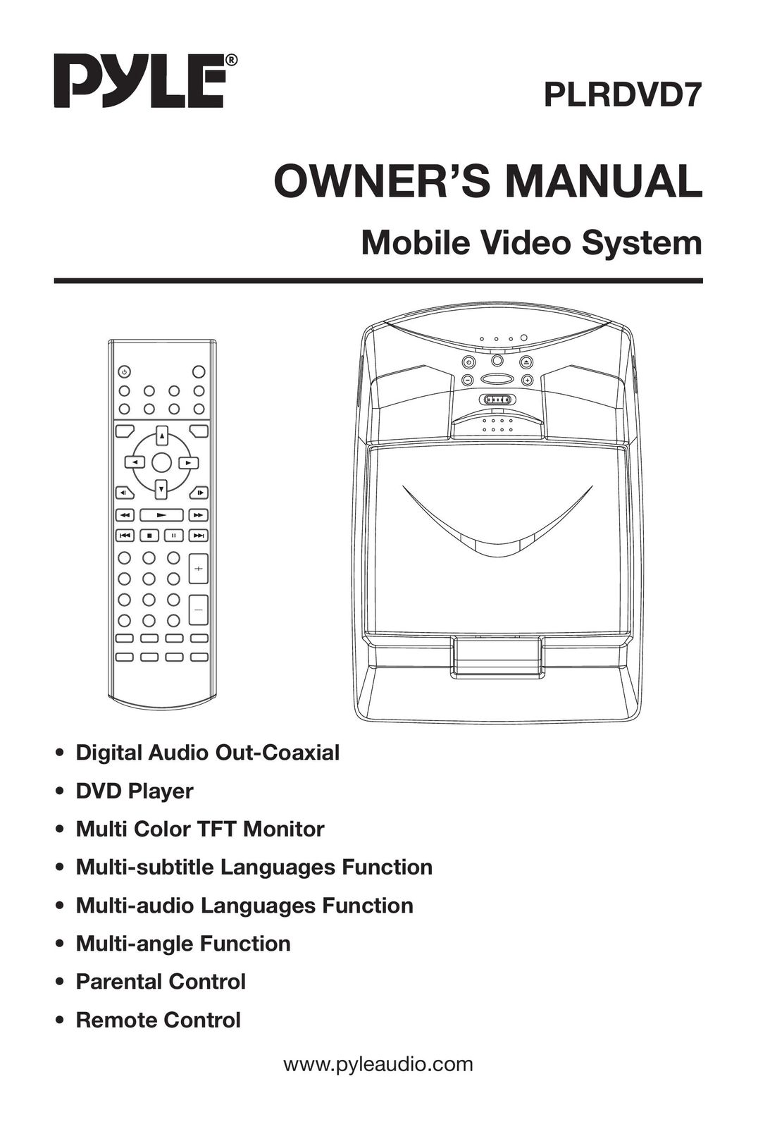 Radio Shack PLRDVD7 Car Video System User Manual