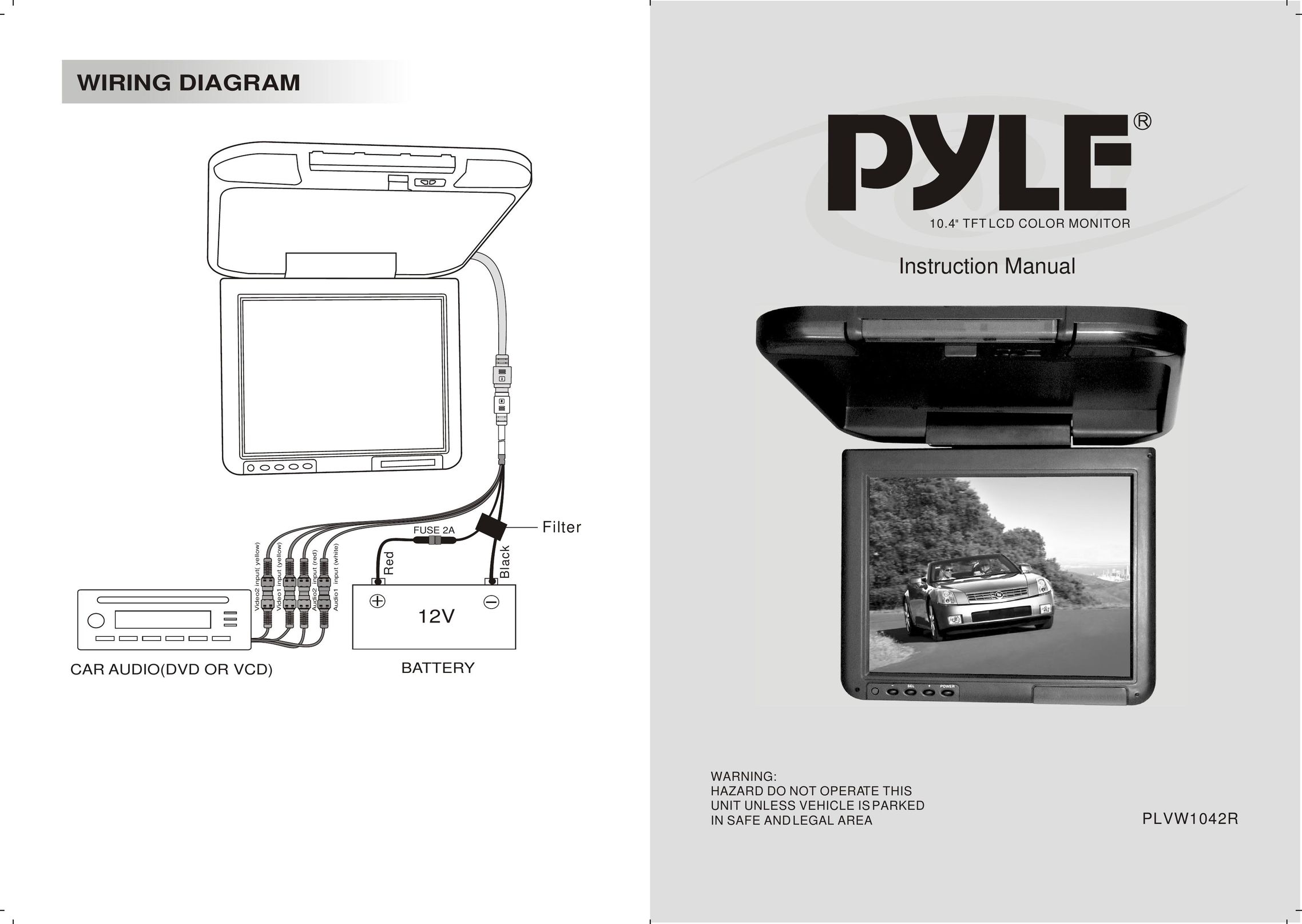 Radio Shack PLWV104 2R Car Video System User Manual