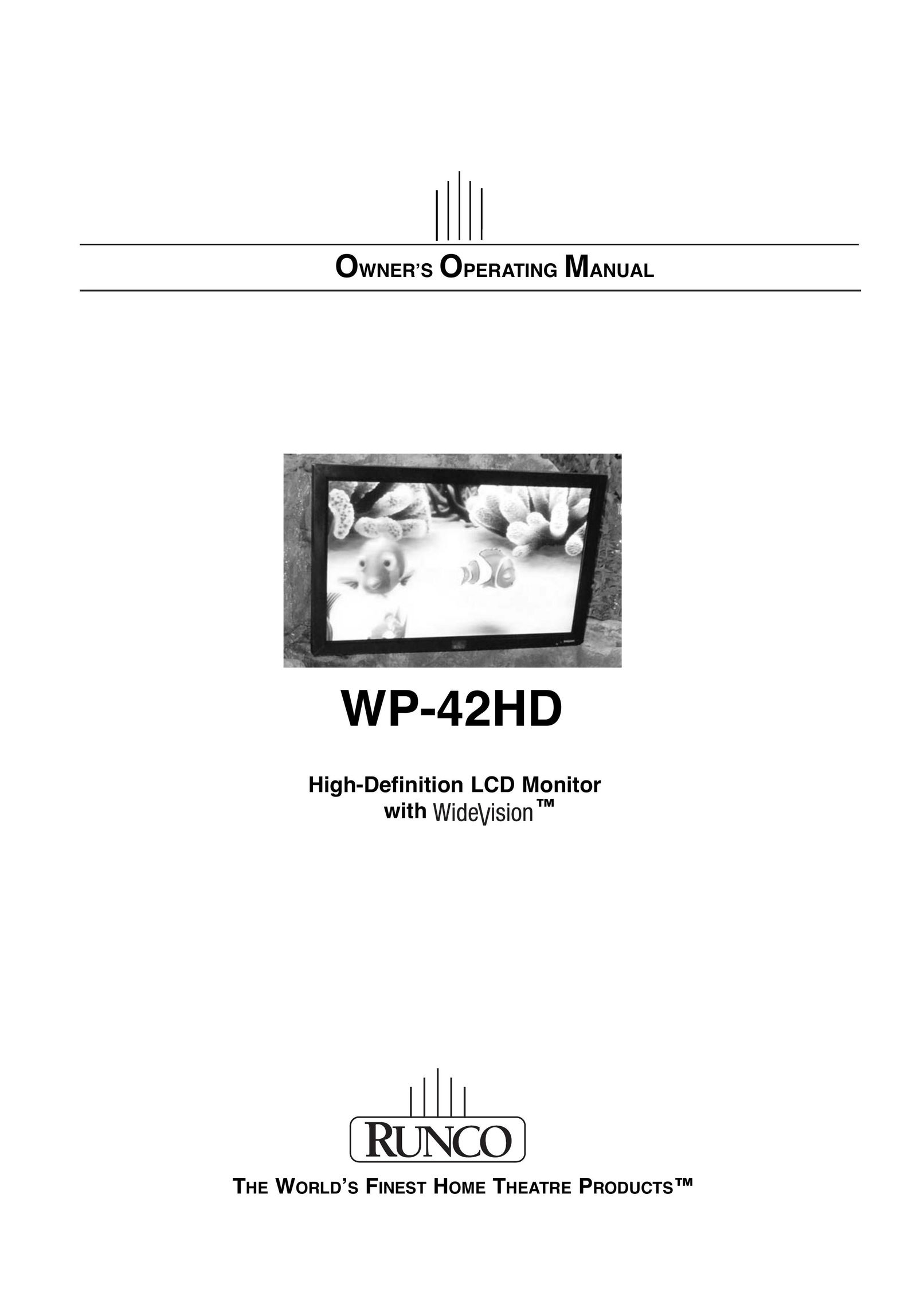 Runco WP-42HD Car Video System User Manual