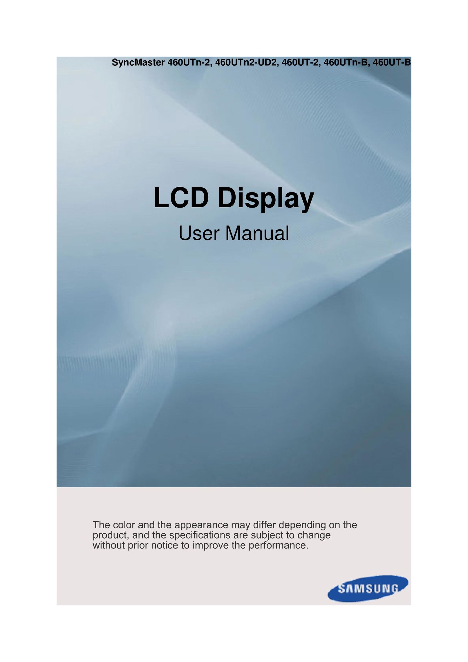 Samsung 460UT-B Car Video System User Manual