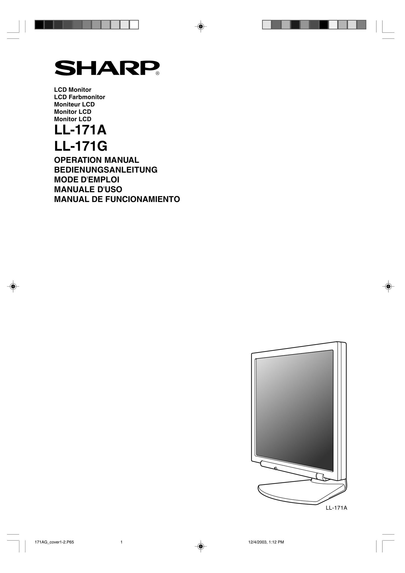 Sharp LL-171A Car Video System User Manual