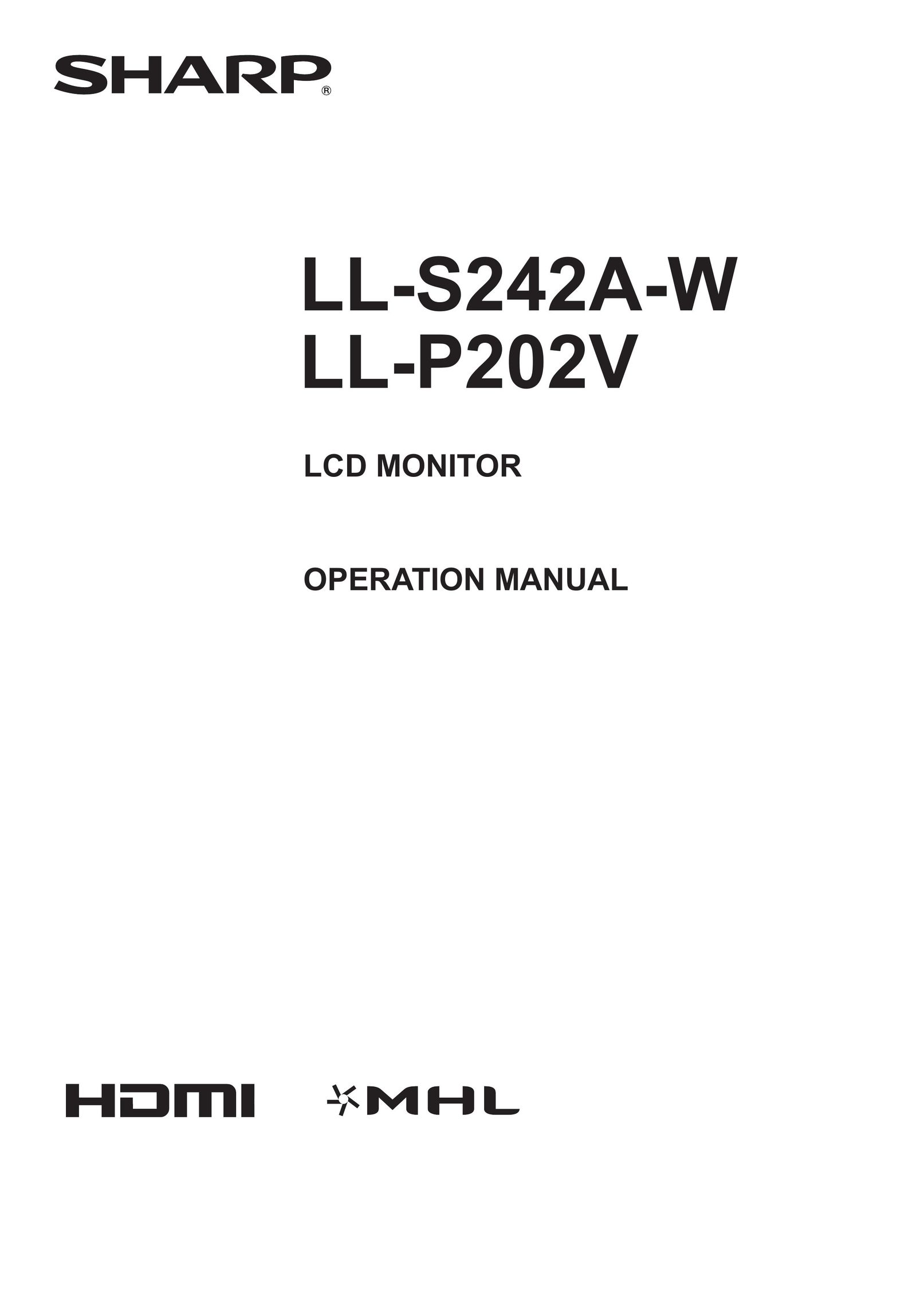 Sharp LL-S242A-W Car Video System User Manual