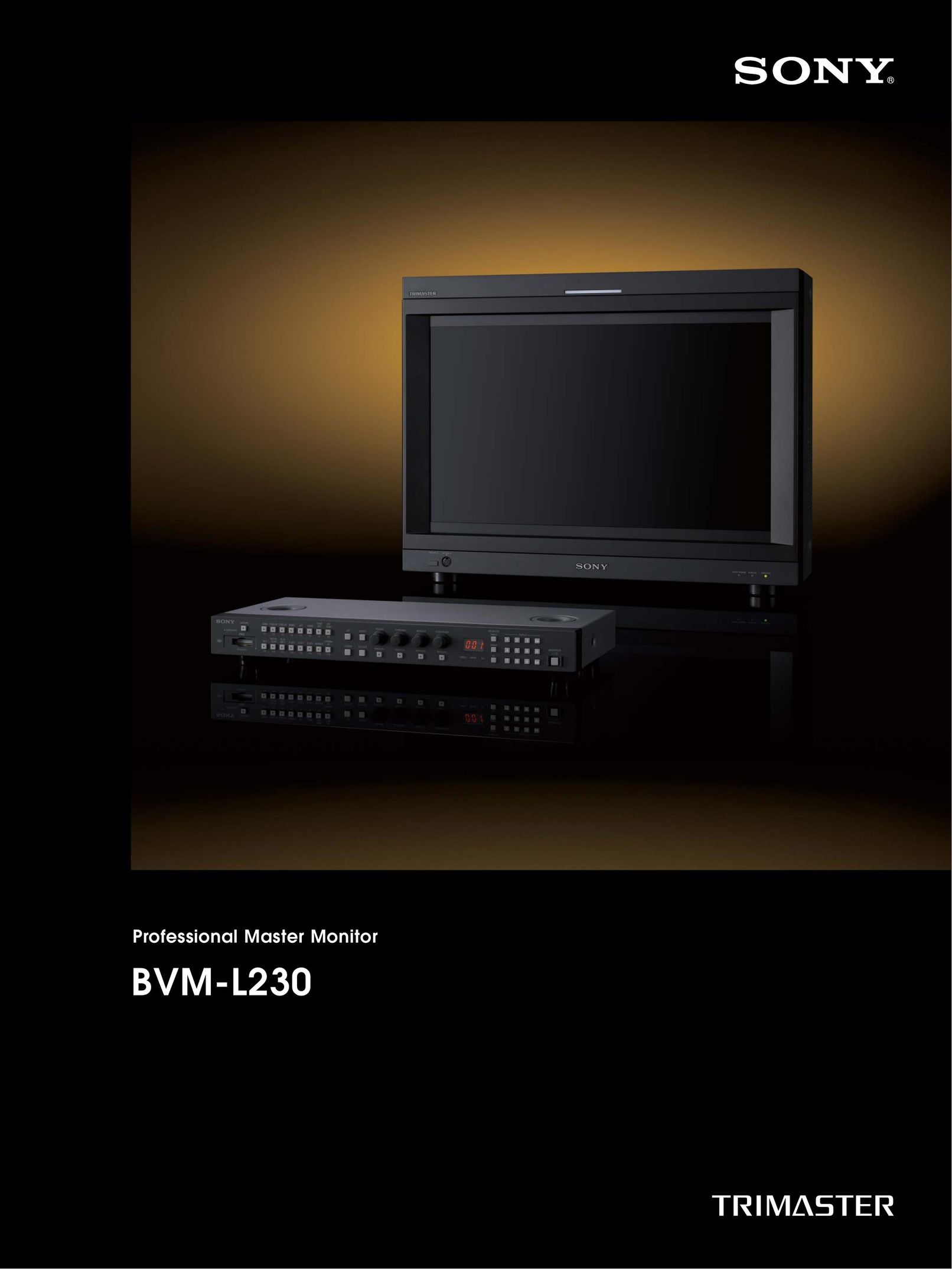 Sony BVM-L230 Car Video System User Manual