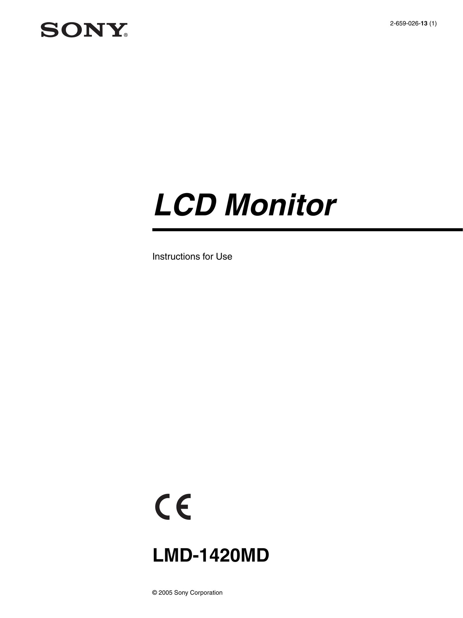 Sony LMD-1420MD Car Video System User Manual
