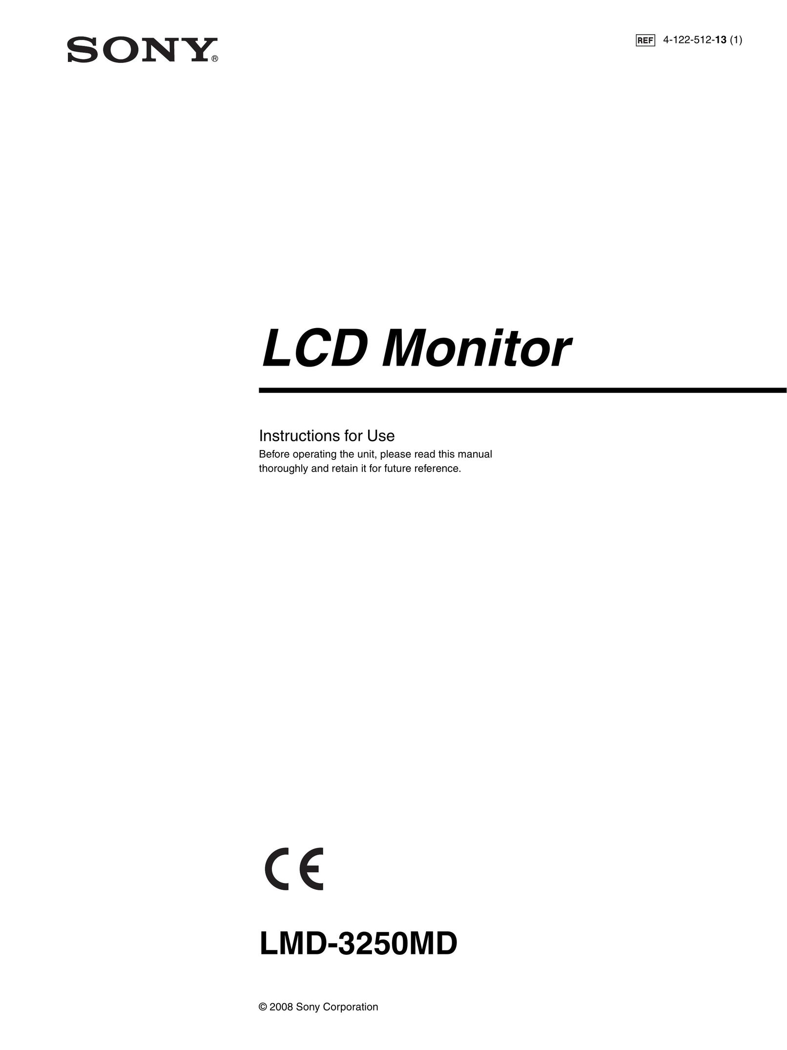 Sony LMD-3250MD Car Video System User Manual