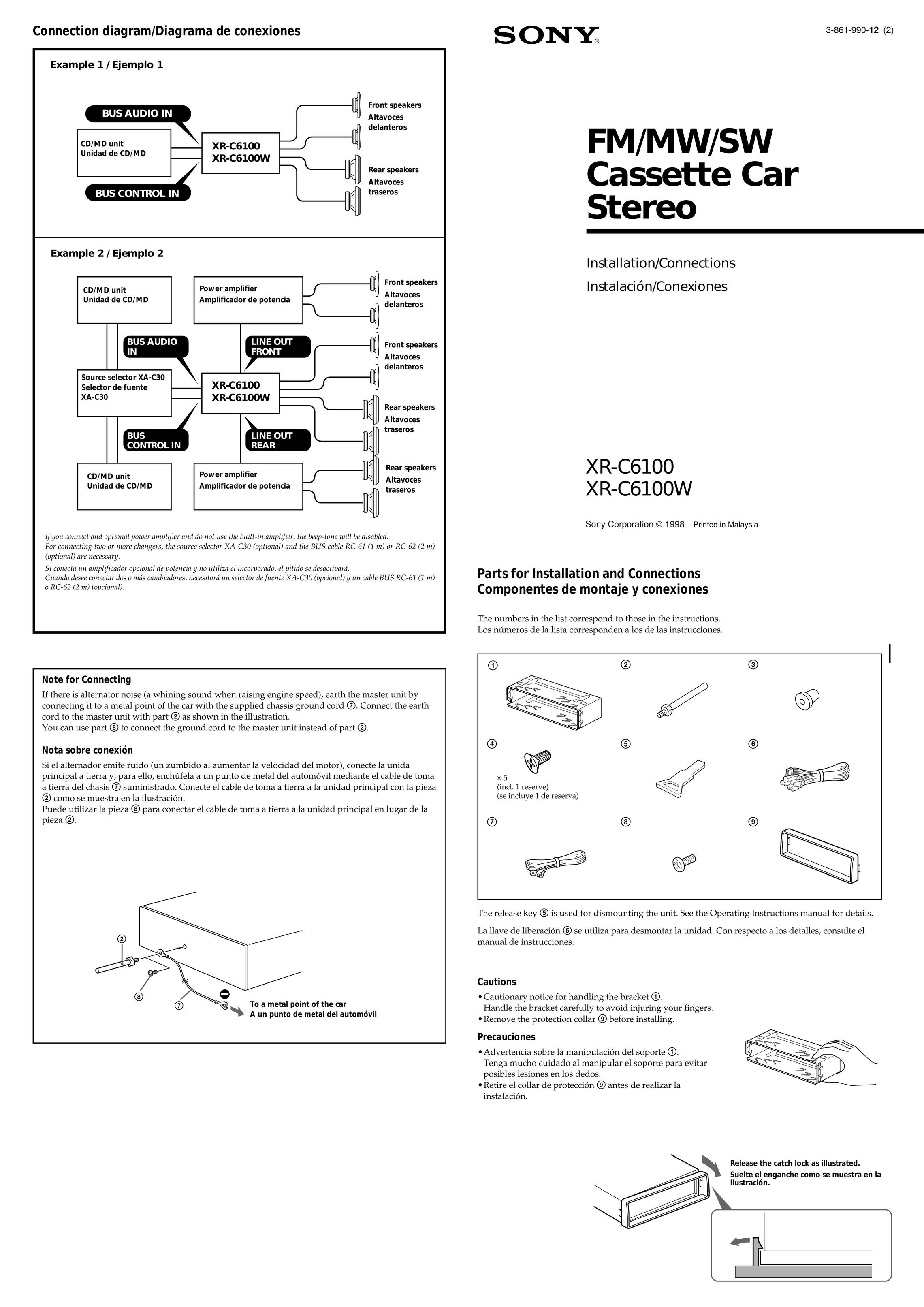 Sony XR-C6100W Car Video System User Manual