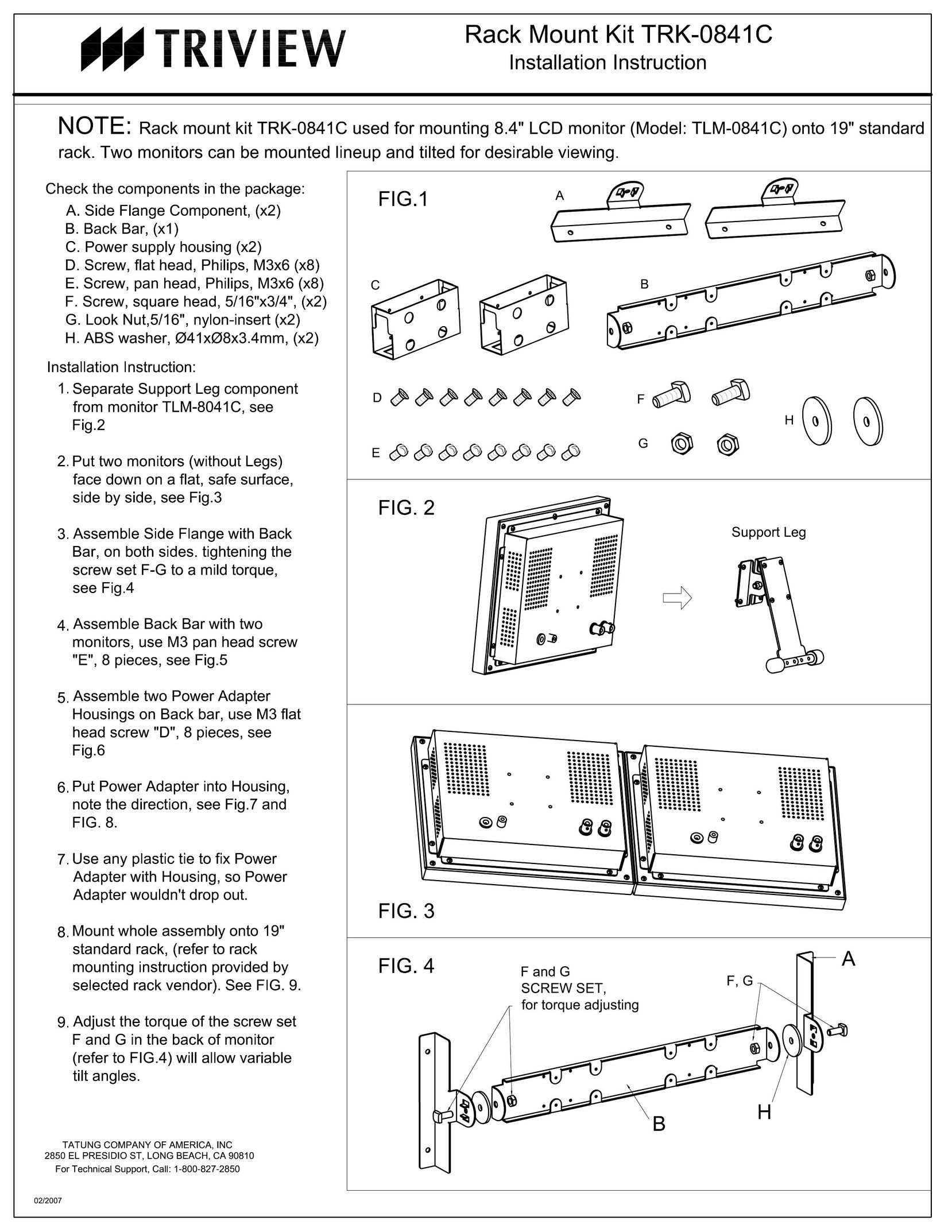 Tatung TRK-0841C Car Video System User Manual