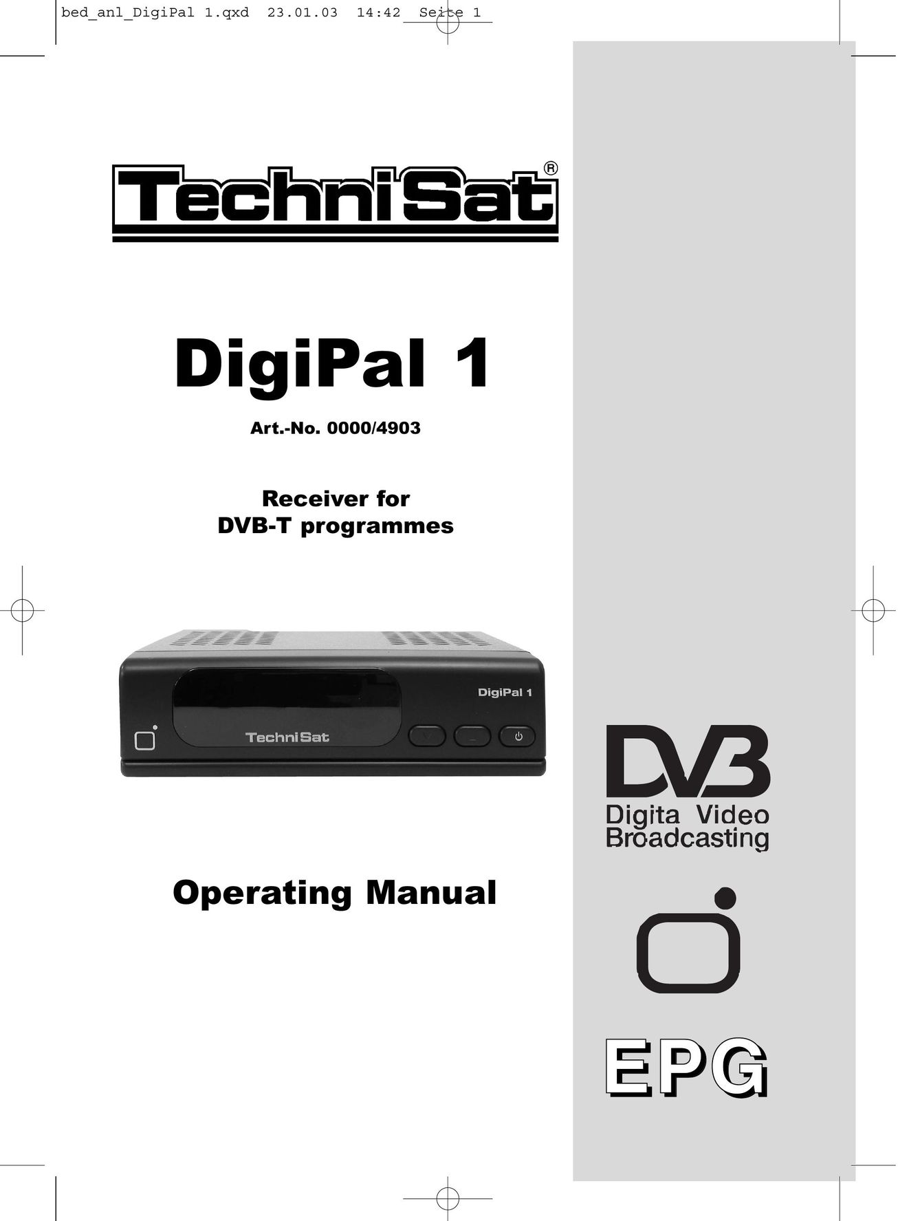 TechniSat DigiPal1 Car Video System User Manual