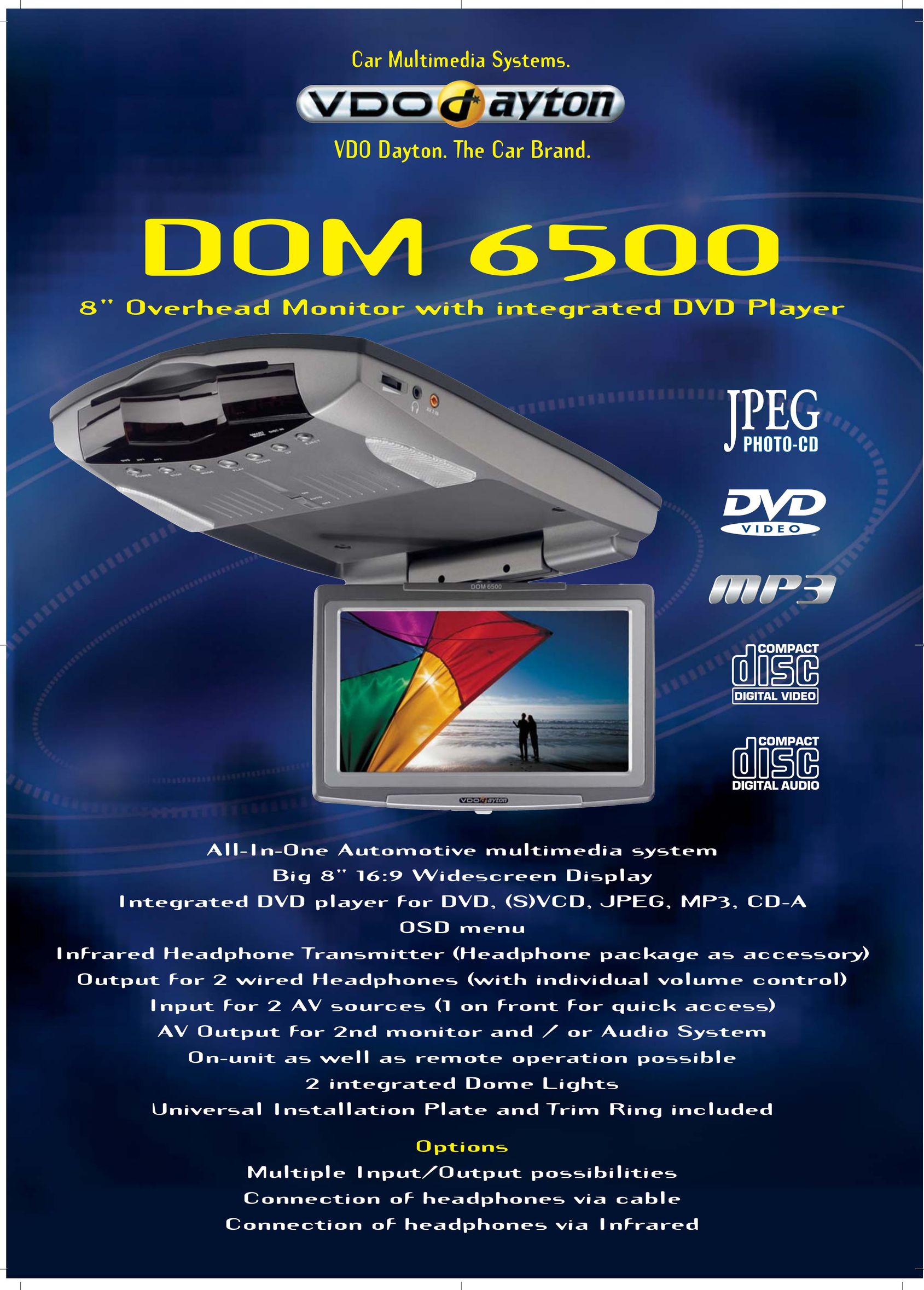 VDO Dayton DOM 6500 Car Video System User Manual