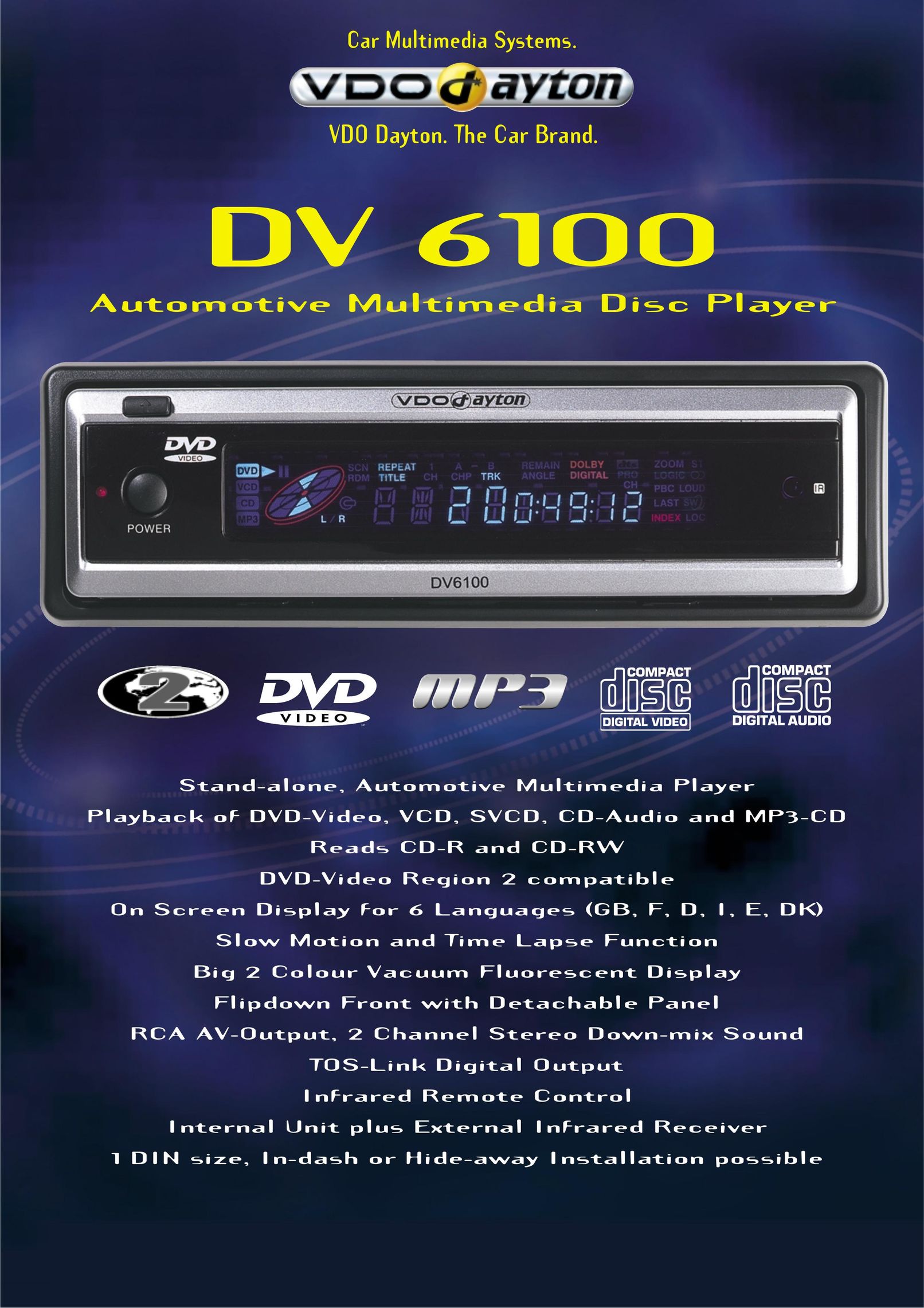 VDO Dayton DV 6100 Car Video System User Manual