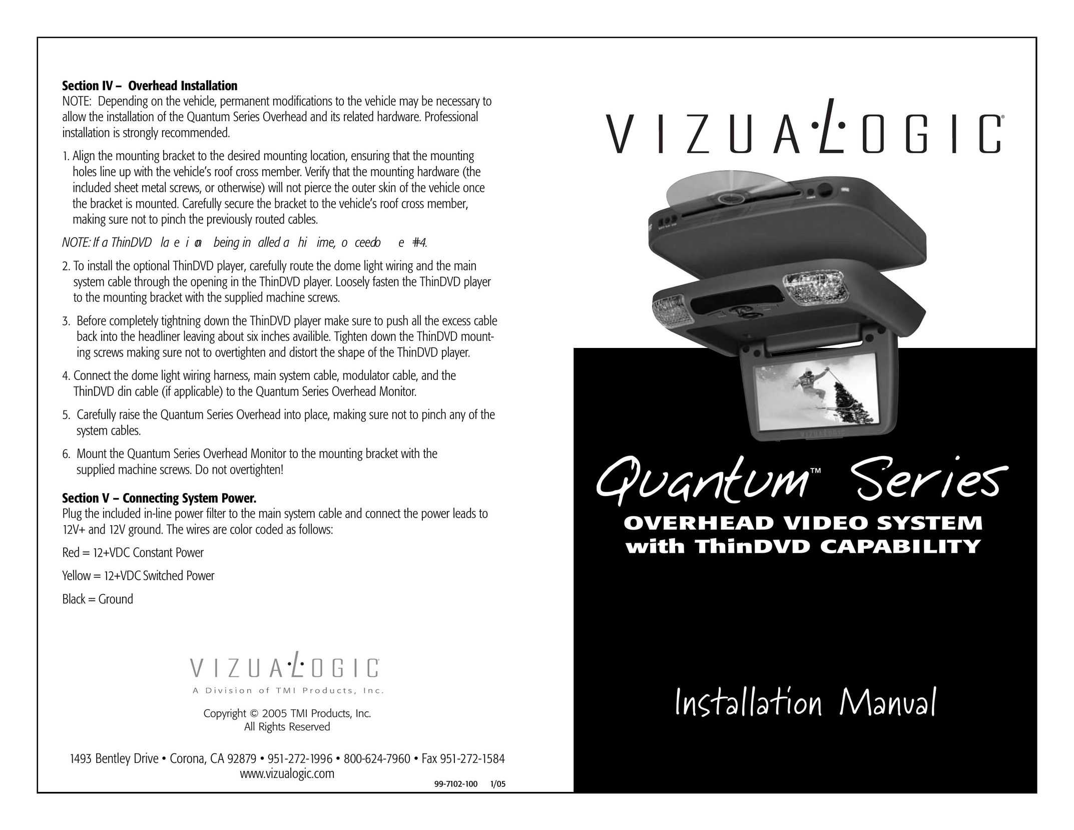 Vizualogic Quantum Series Car Video System User Manual