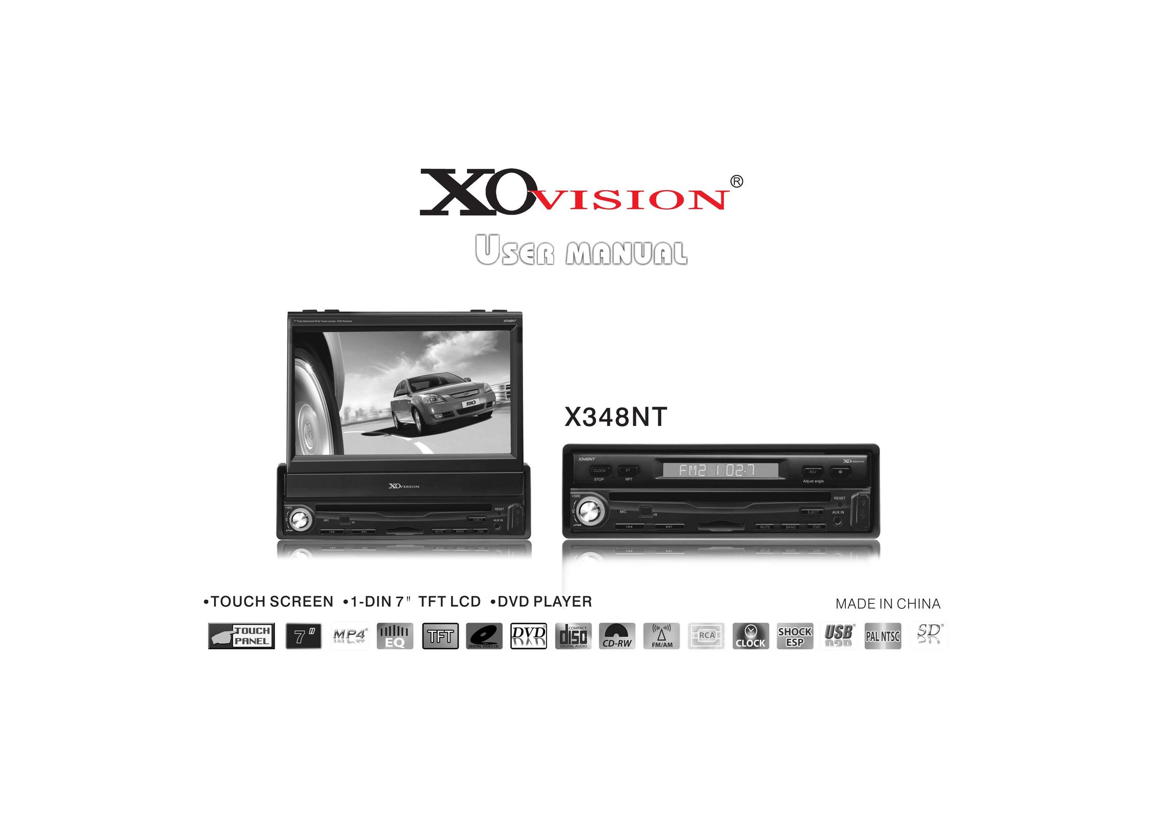 XO Vision X348NT Car Video System User Manual