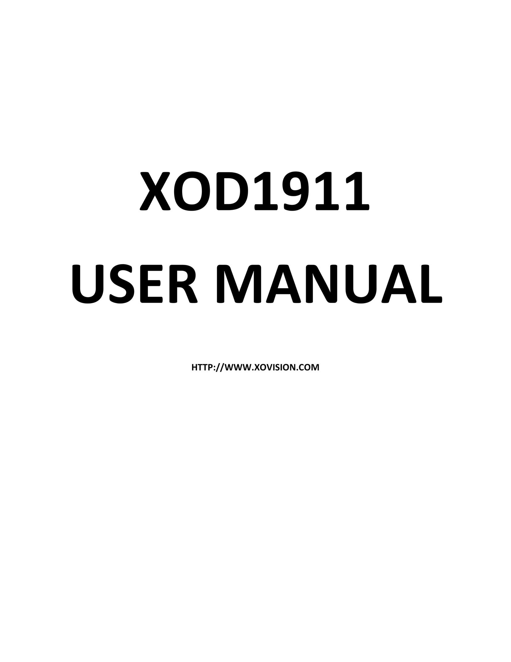 XO Vision XOD1911 Car Video System User Manual