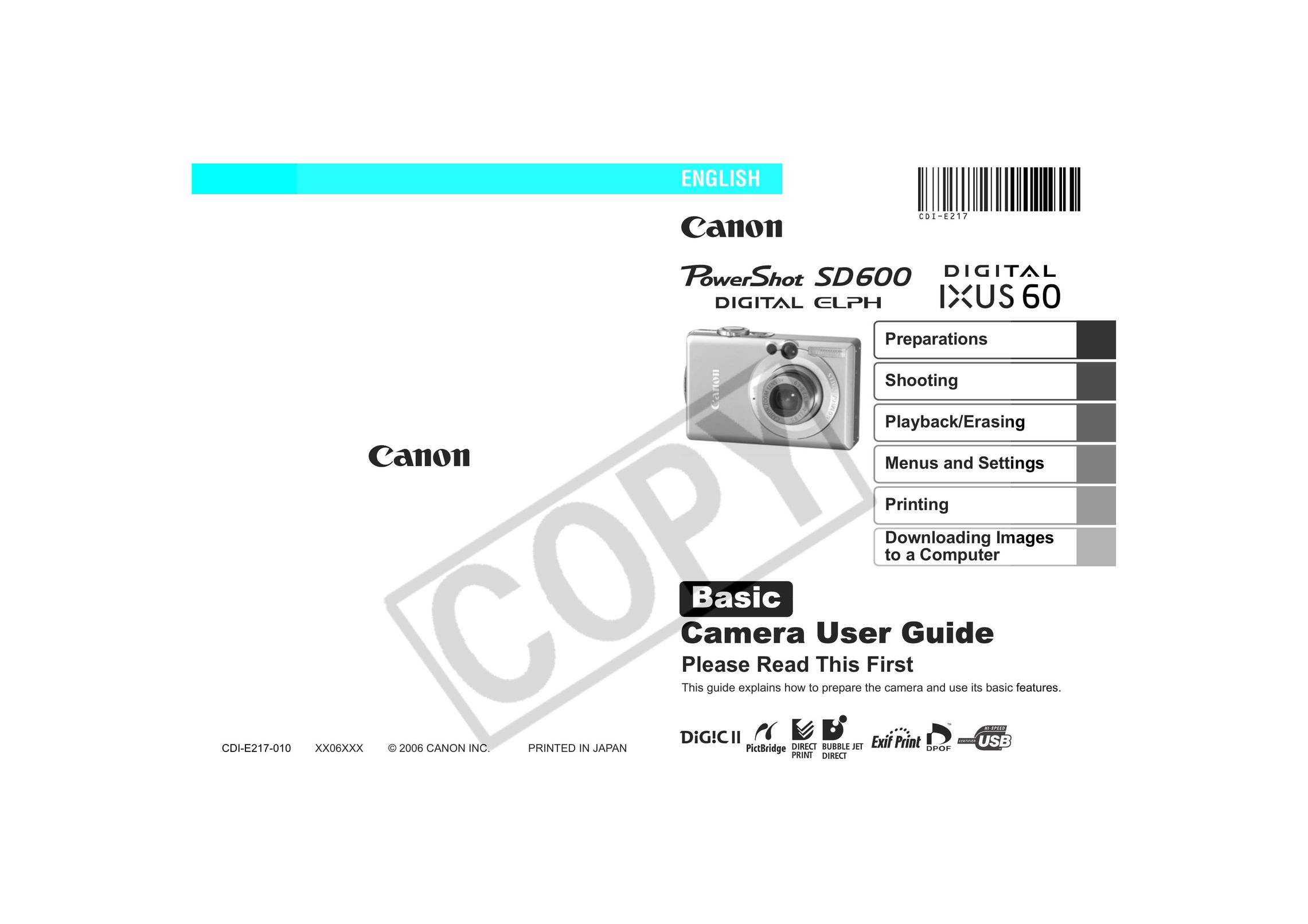 Canon 60 Carrying Case User Manual